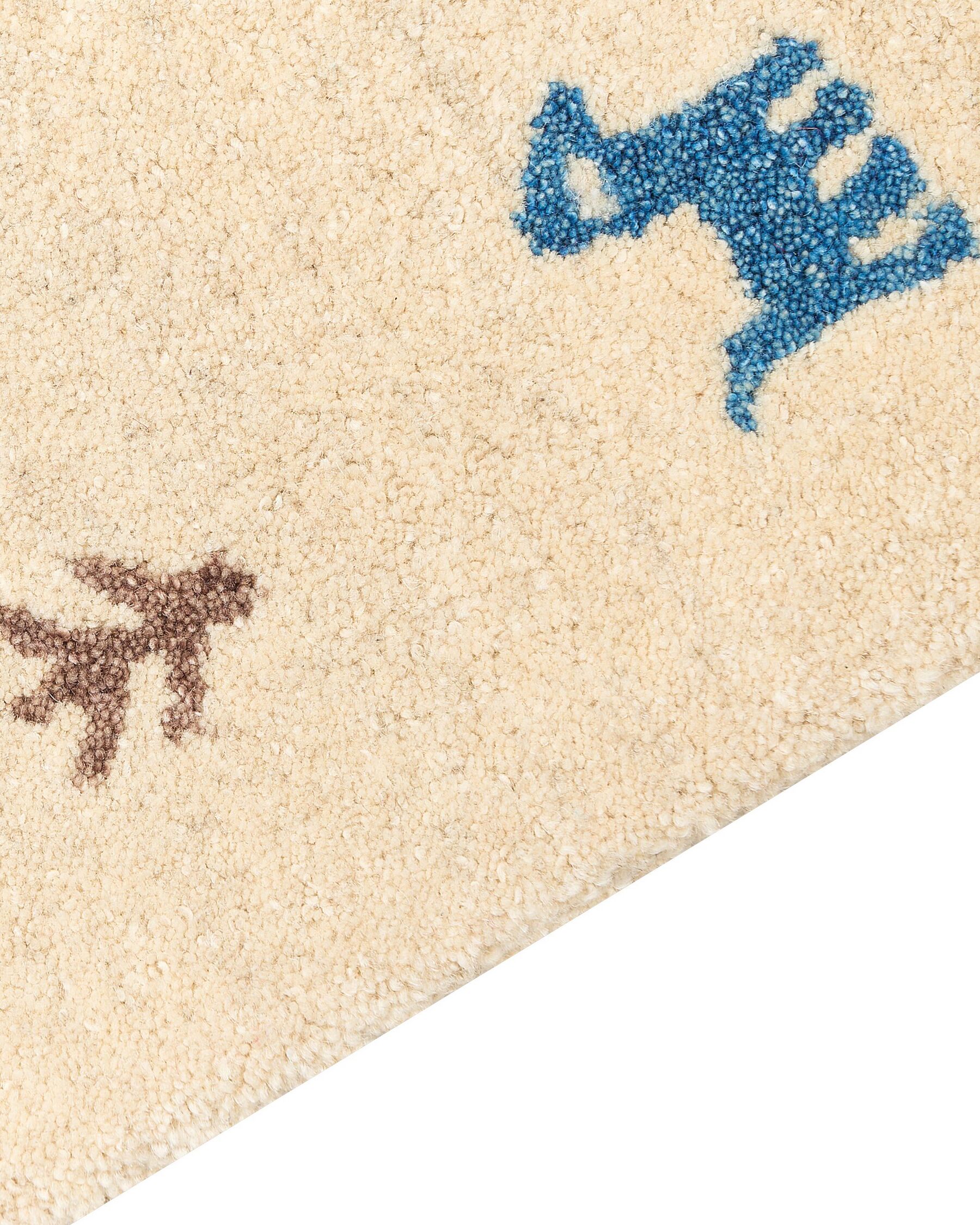 Tapis gabbeh en laine beige L200cmxl140cm BLEIRAN