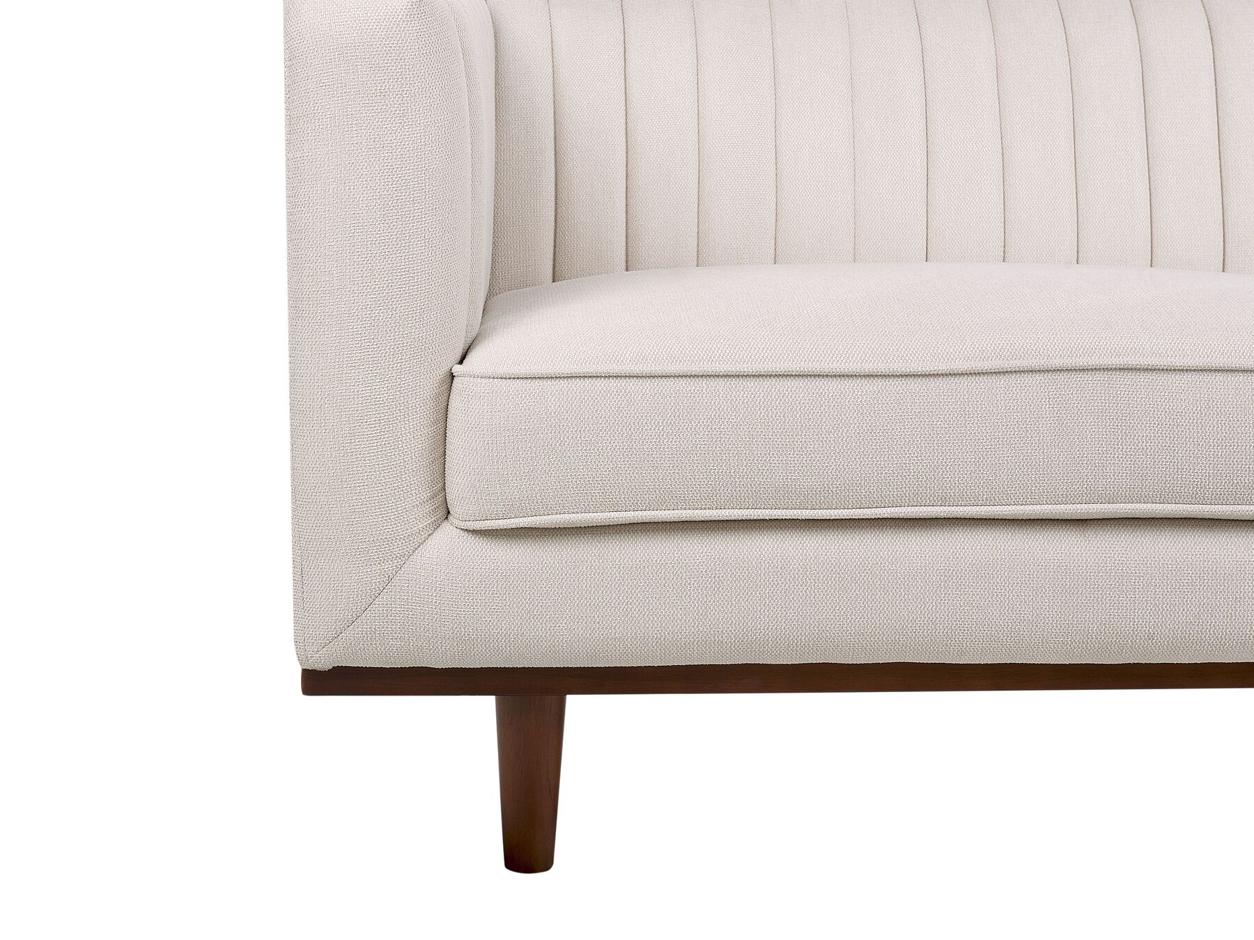 Canapé 3 places en tissu Beige L205cmxl82cmxH71cm MAGNA