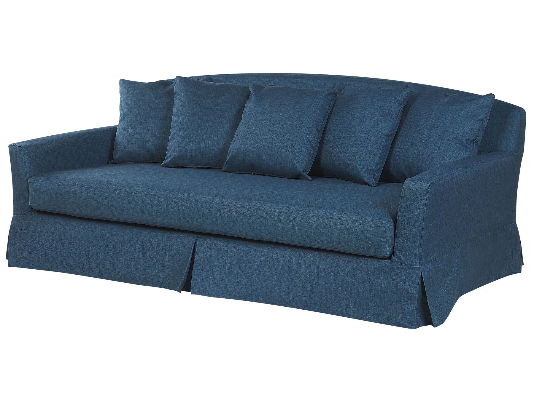 Canapé 3 places en tissu Bleu housse amovible L212cmxl107cmxH89cm KRYOS