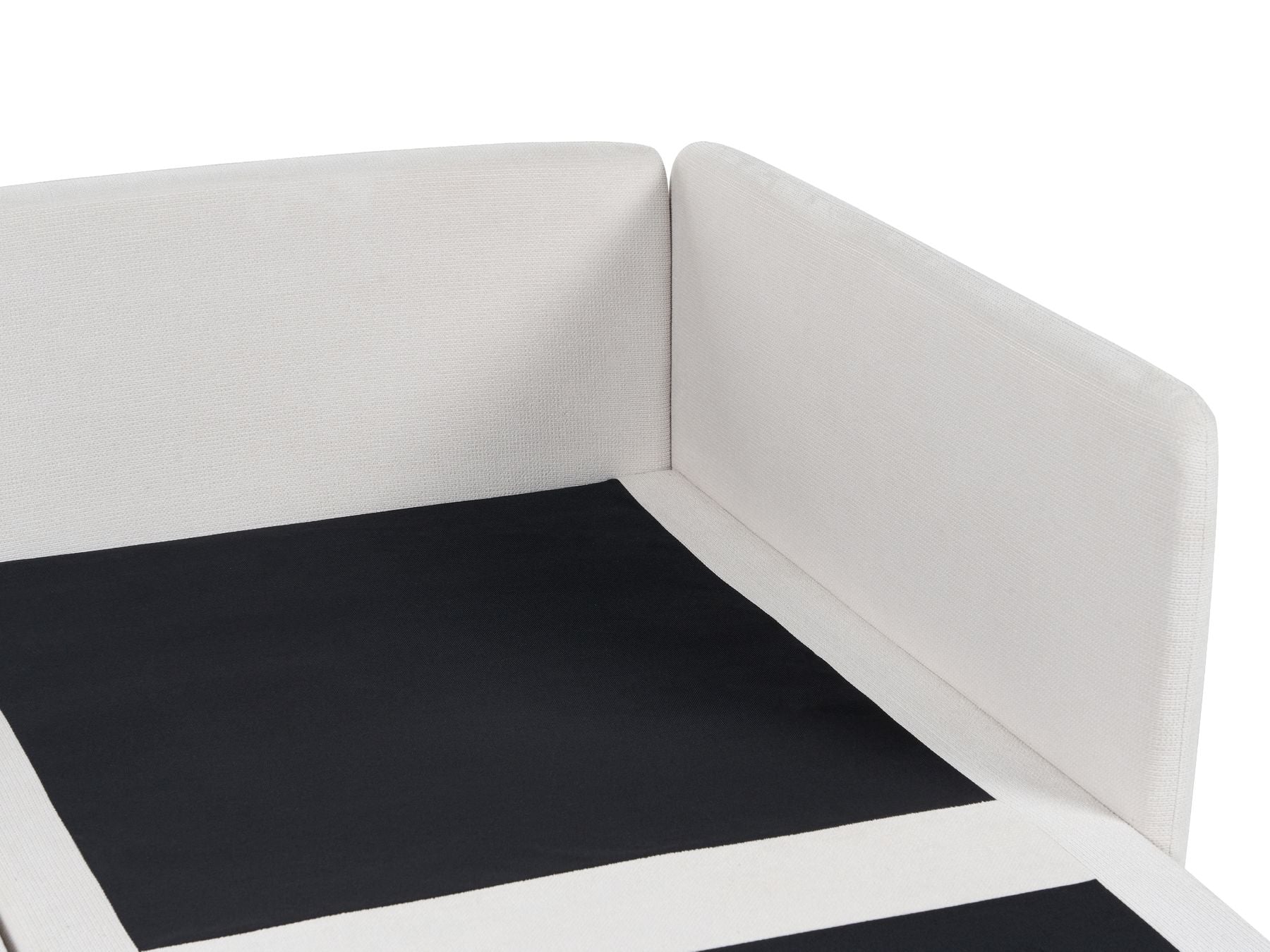 Canapé d'angle côté gauche en velours côtelé Beige L291cmxl151cmxH83cm MAGEVE