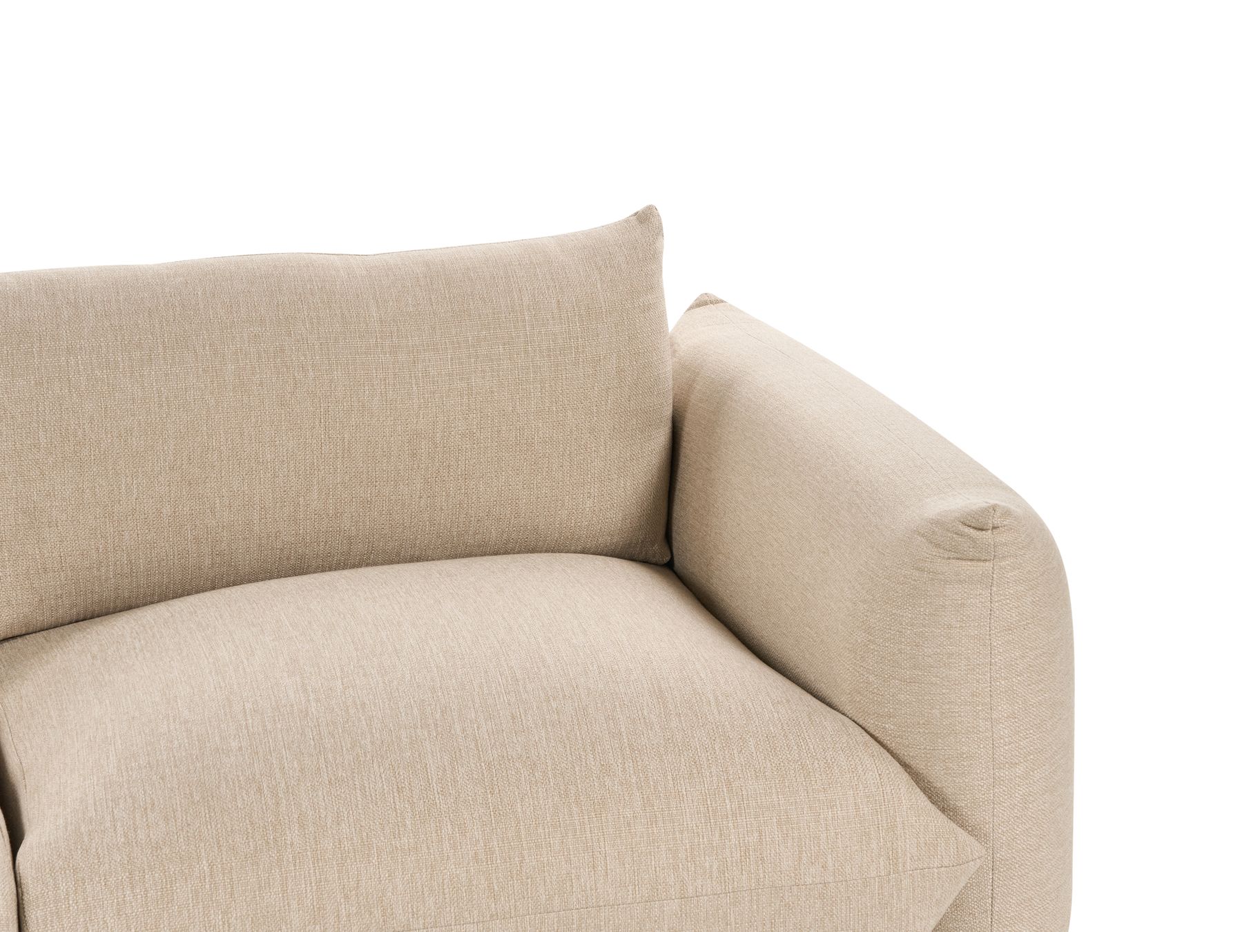 Canapé 3 places en tissu Beige clair L220cmxl104cmxH75cm MARNE