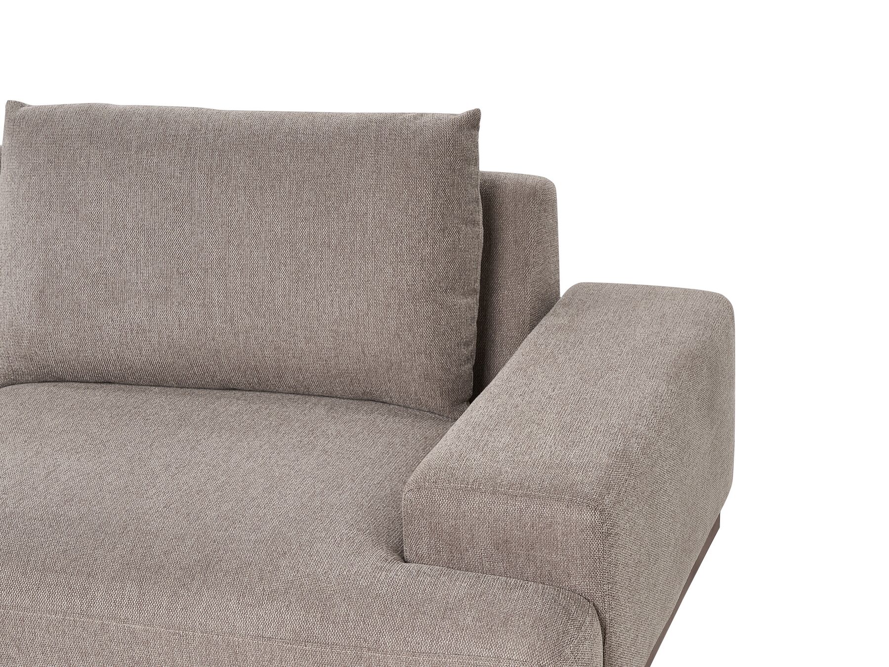Canapé d'angle à droite en tissu Marron clair L316cmxl146cmxH79cm FLOYD