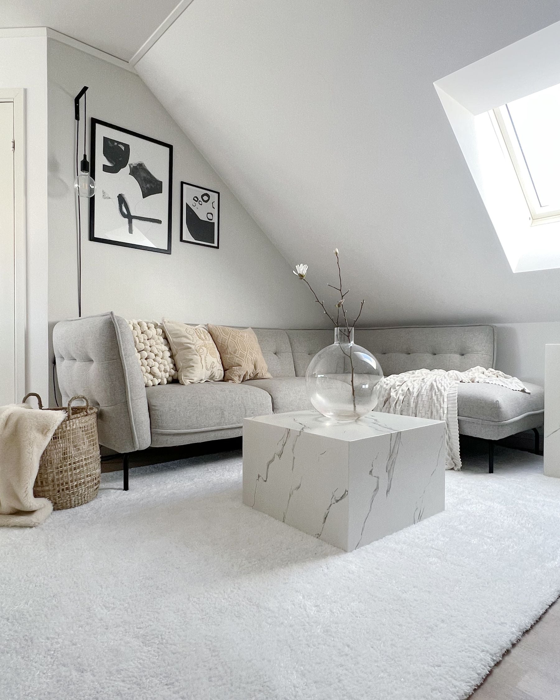 Tapis Blanc l160xL230cm KENDAL