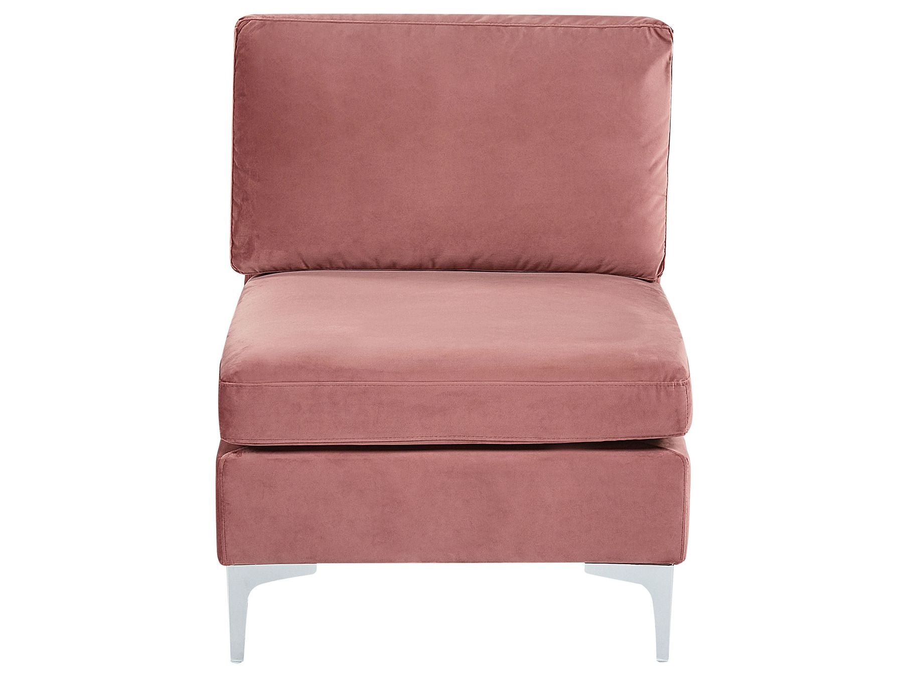 Canapé d'angle modulaire avec ottoman en velours Rose L300cmxl150cmxH84cm ZAVRIM