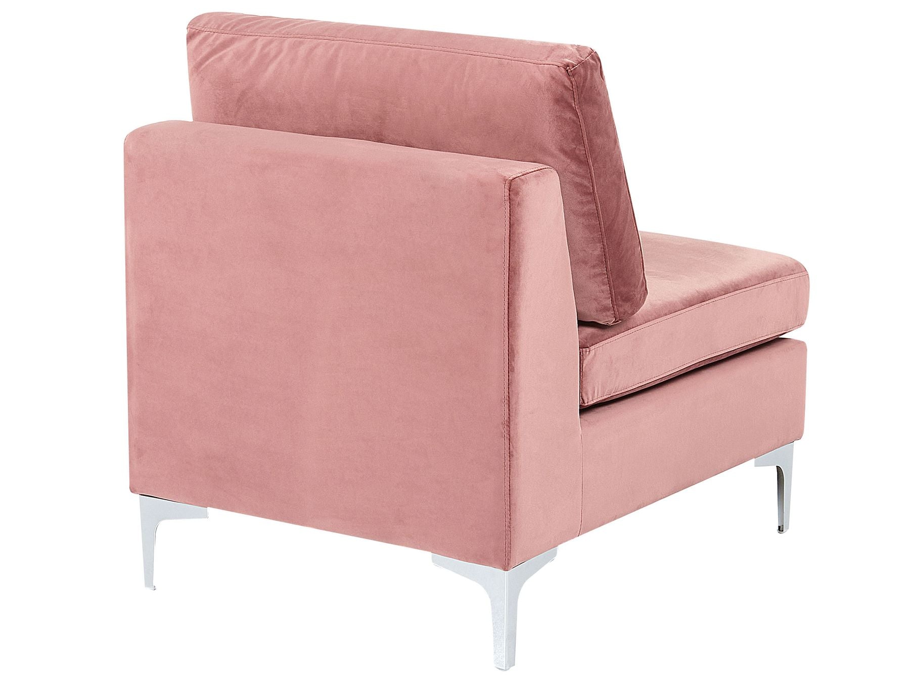 Canapé d'angle modulaire avec ottoman en velours Rose L300cmxl150cmxH84cm ZAVRIM