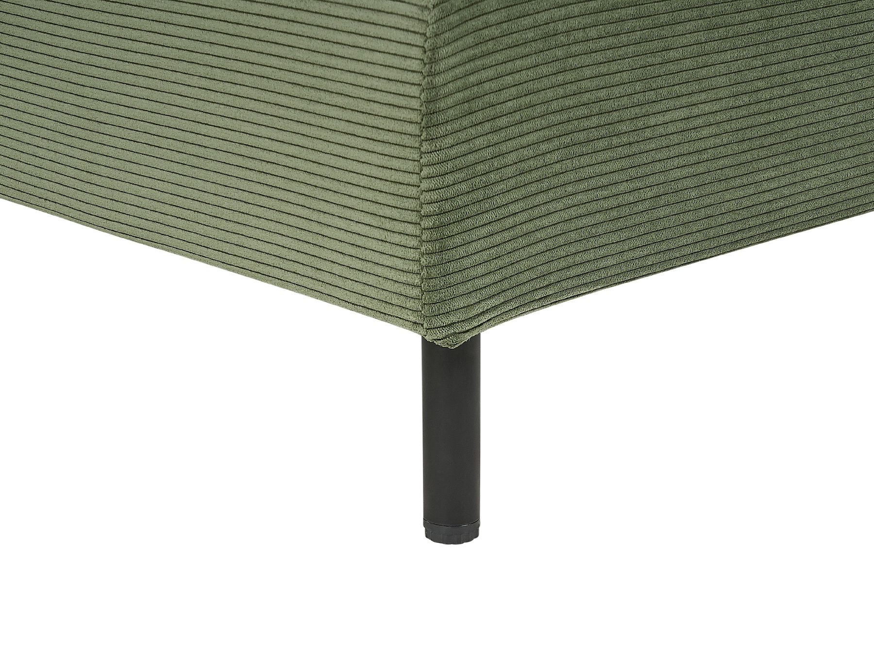 Canapé d'angle côté gauche en velours côtelé Vert L291cmxl151cmxH83cm MAGEVE
