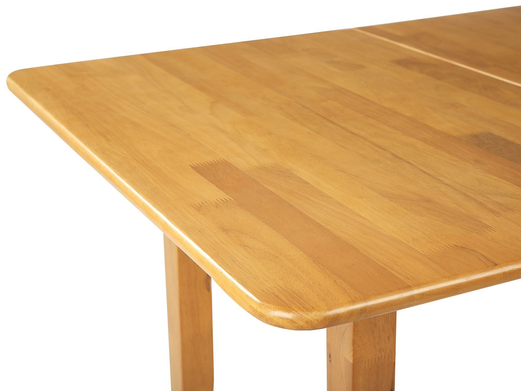 Table à manger extensible en bois d'hévéa Marron de L90cm à L120cm MASIO