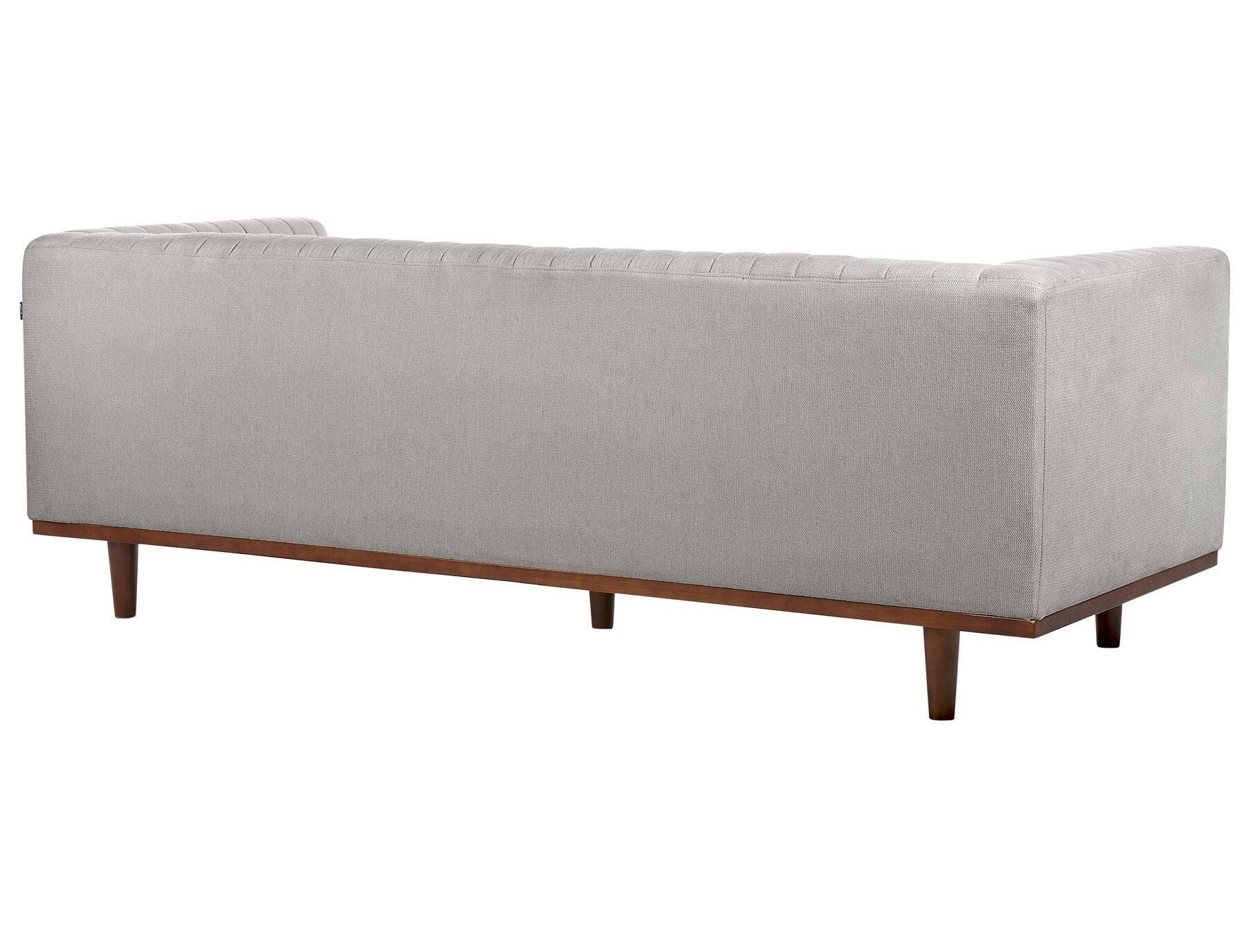 Canapé 3 places en tissu Gris clair L205cmxl82cmxH71cm MAGNA