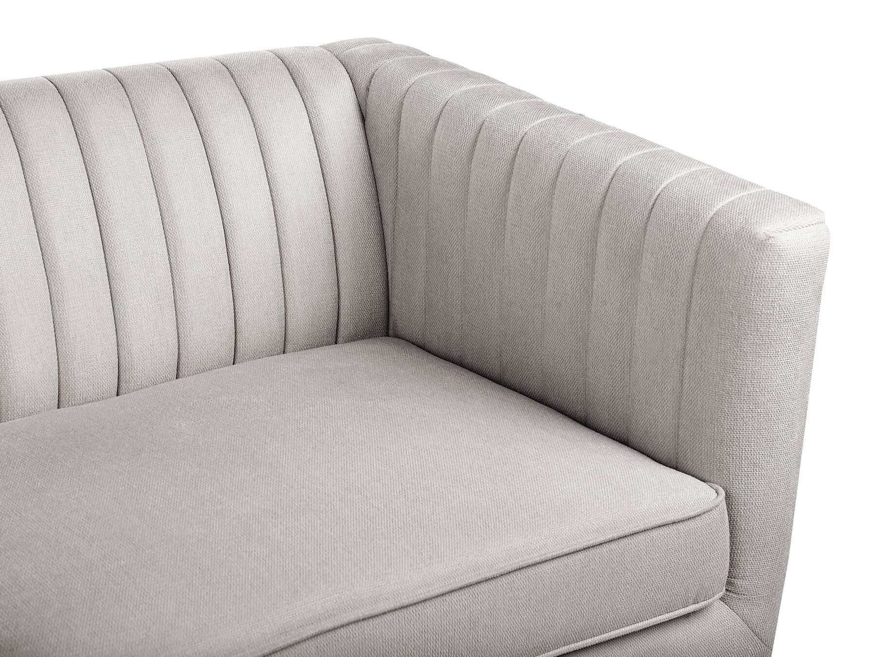Canapé 3 places en tissu Gris clair L205cmxl82cmxH71cm MAGNA