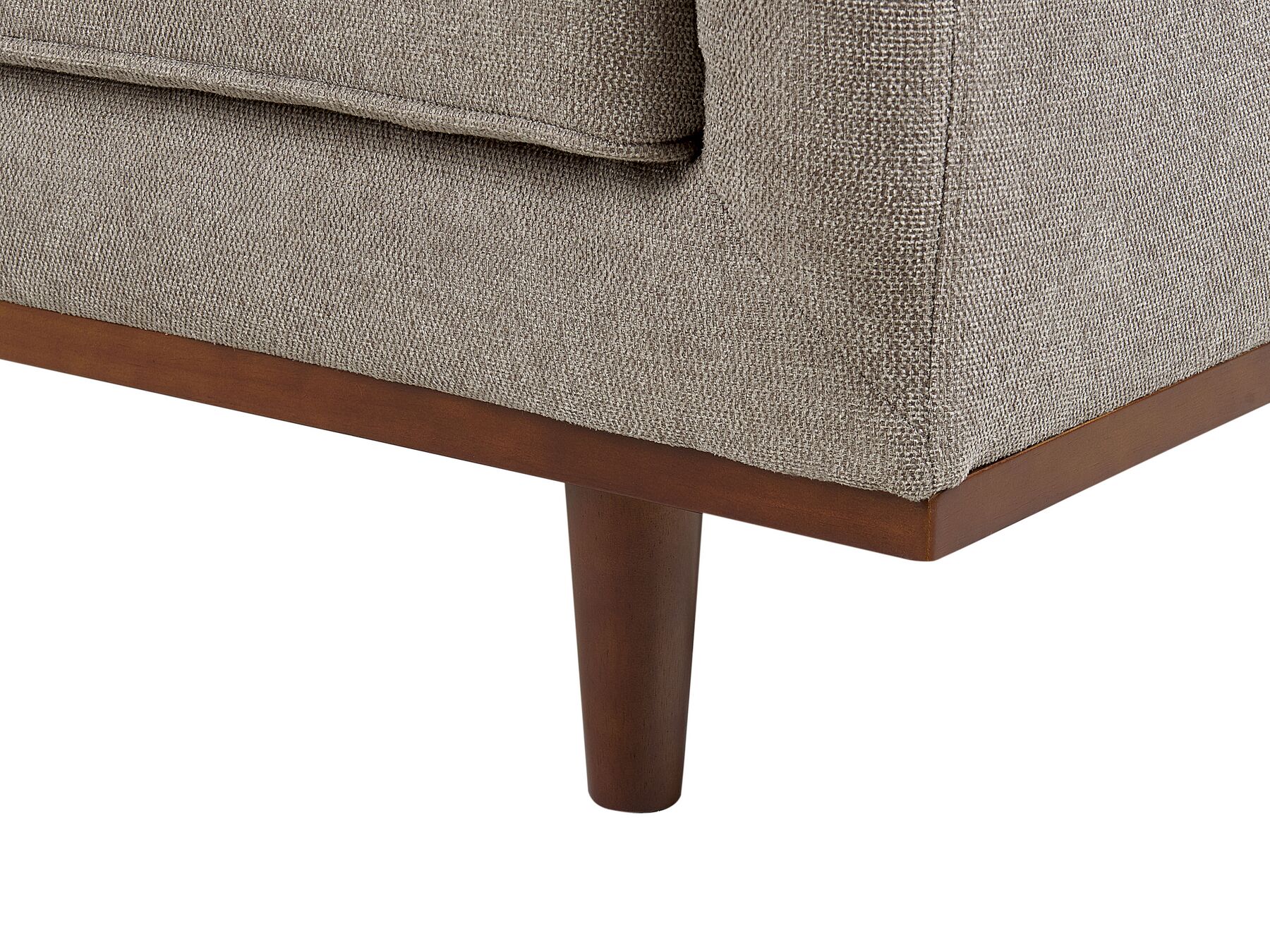 Canapé 3 places en tissu Marron clair L205cmxl82cmxH71cm MAGNA