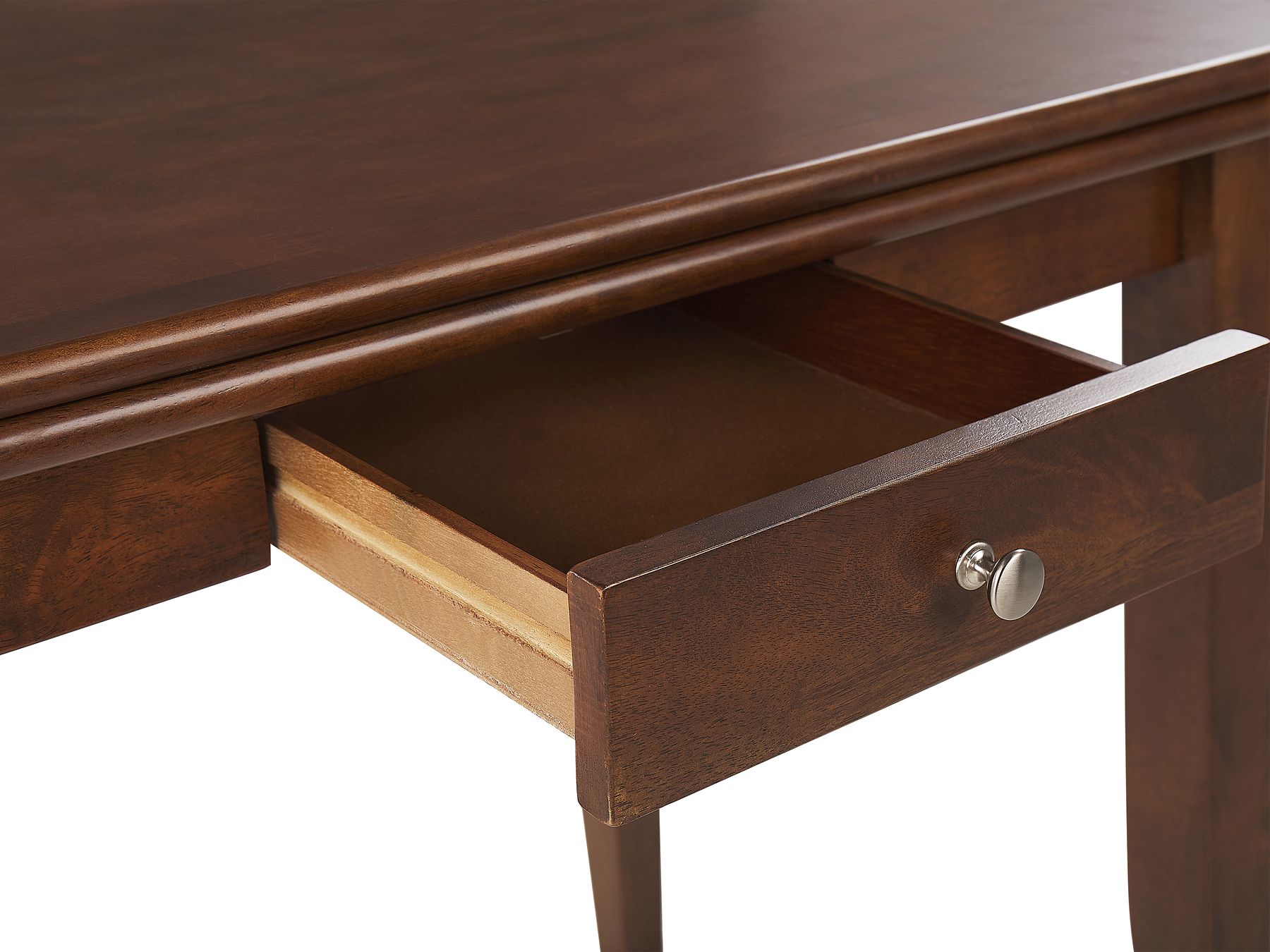 Table à manger extensible en bois d'hévéa Marron foncé de L90cm à L120cm MASIO
