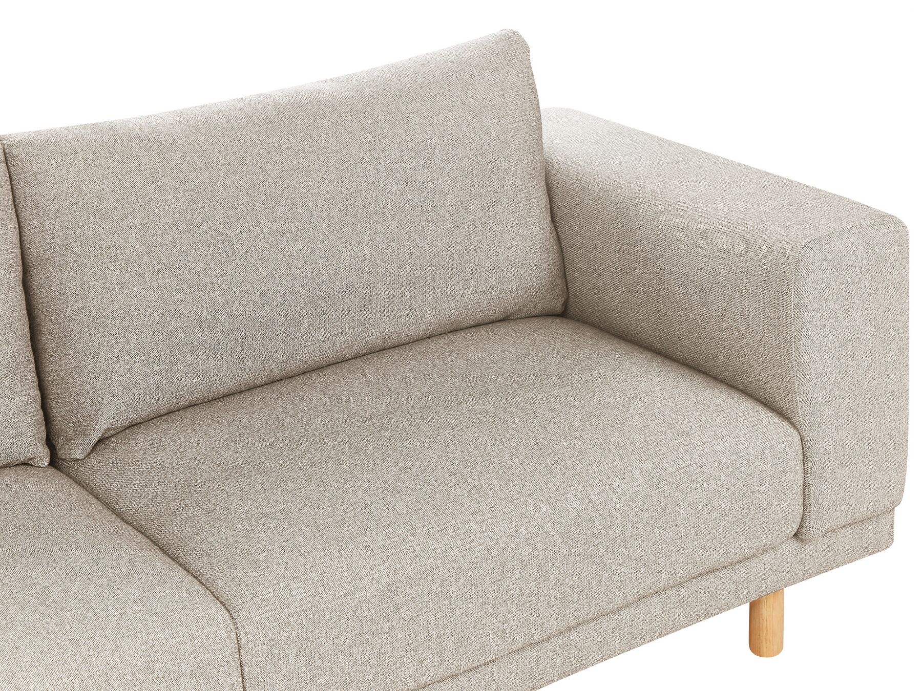 Canapé 3 places en tissu Beige L220cmxl84cmxH76cm BERGEN