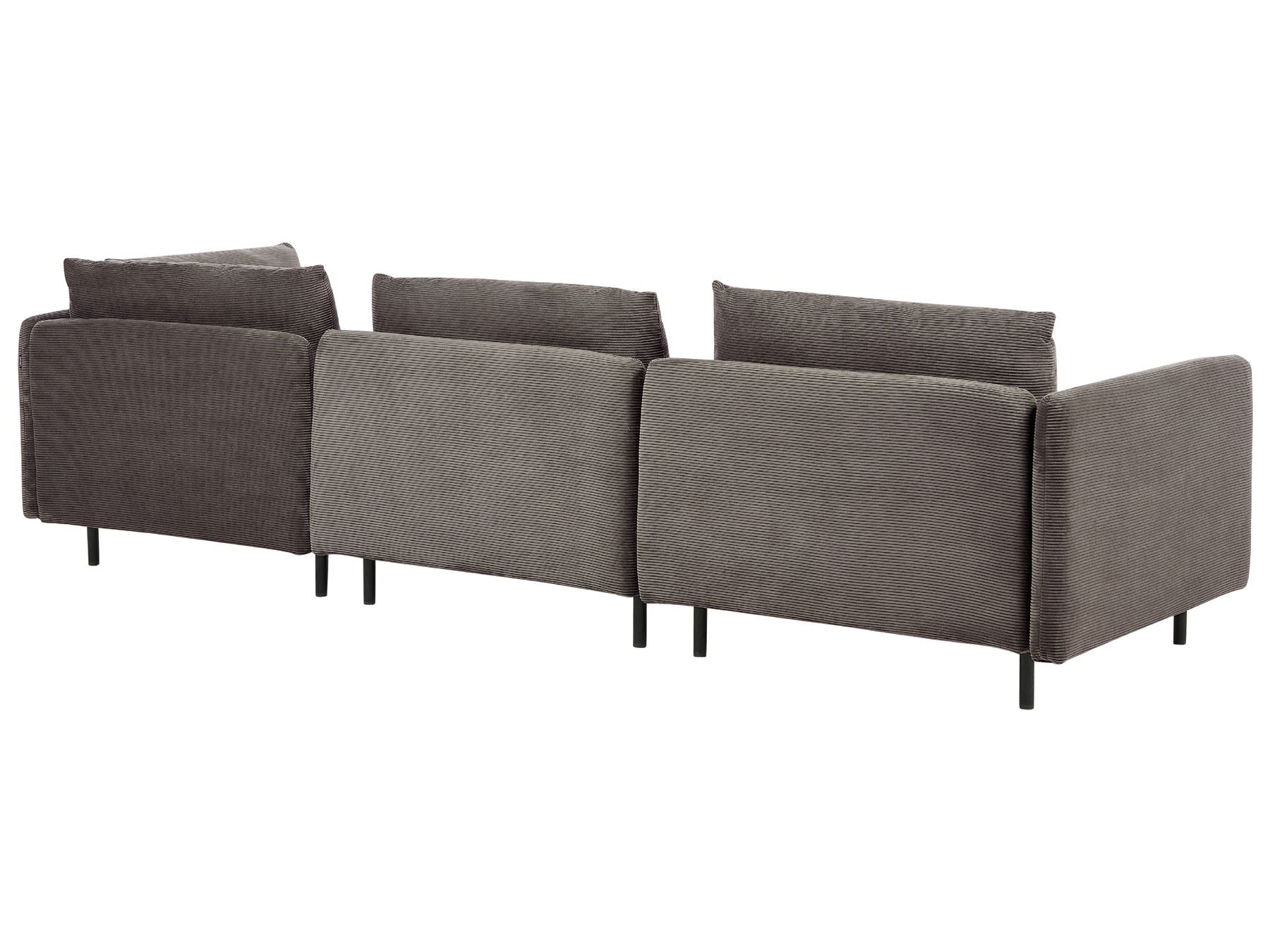 Canapé d'angle côté gauche en velours côtelé Marron L291cmxl151cmxH83cm MAGEVE