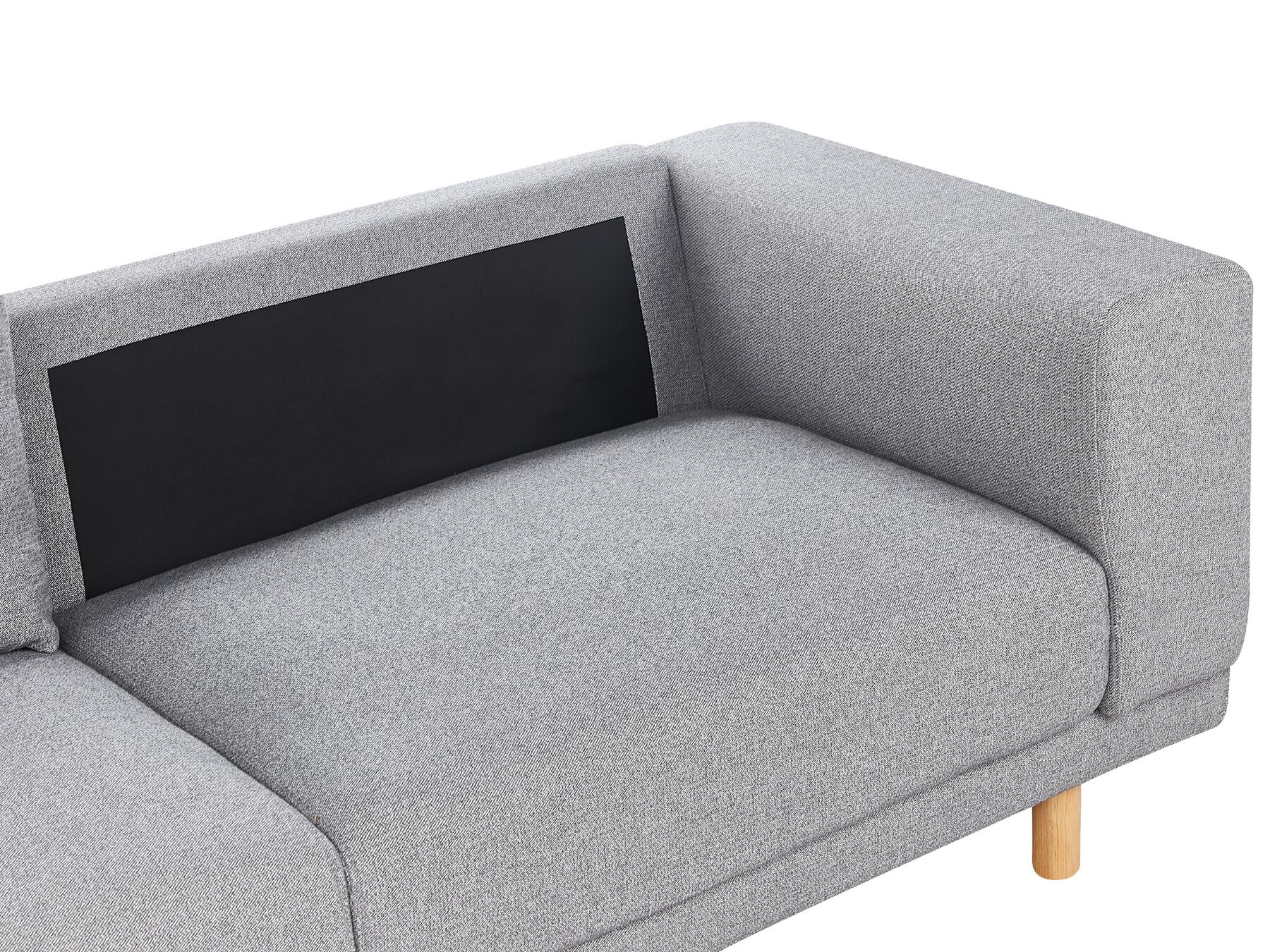 Canapé 3 places en tissu Gris L220cmxl84cmxH76cm BERGEN