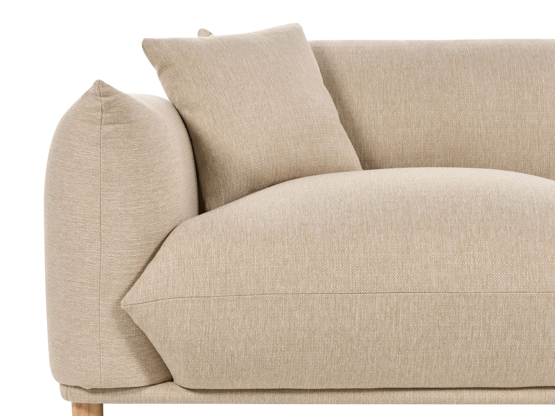 Canapé 3 places en tissu Beige clair L220cmxl104cmxH75cm MARNE