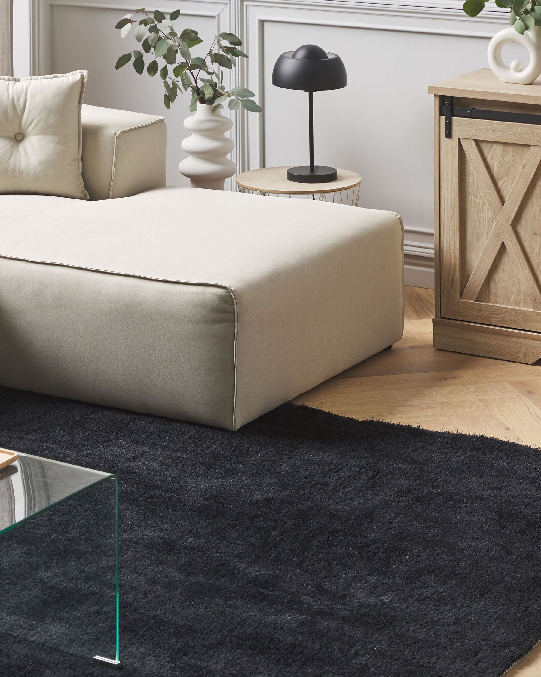 Tapis Noir l160xL230cm KENDAL
