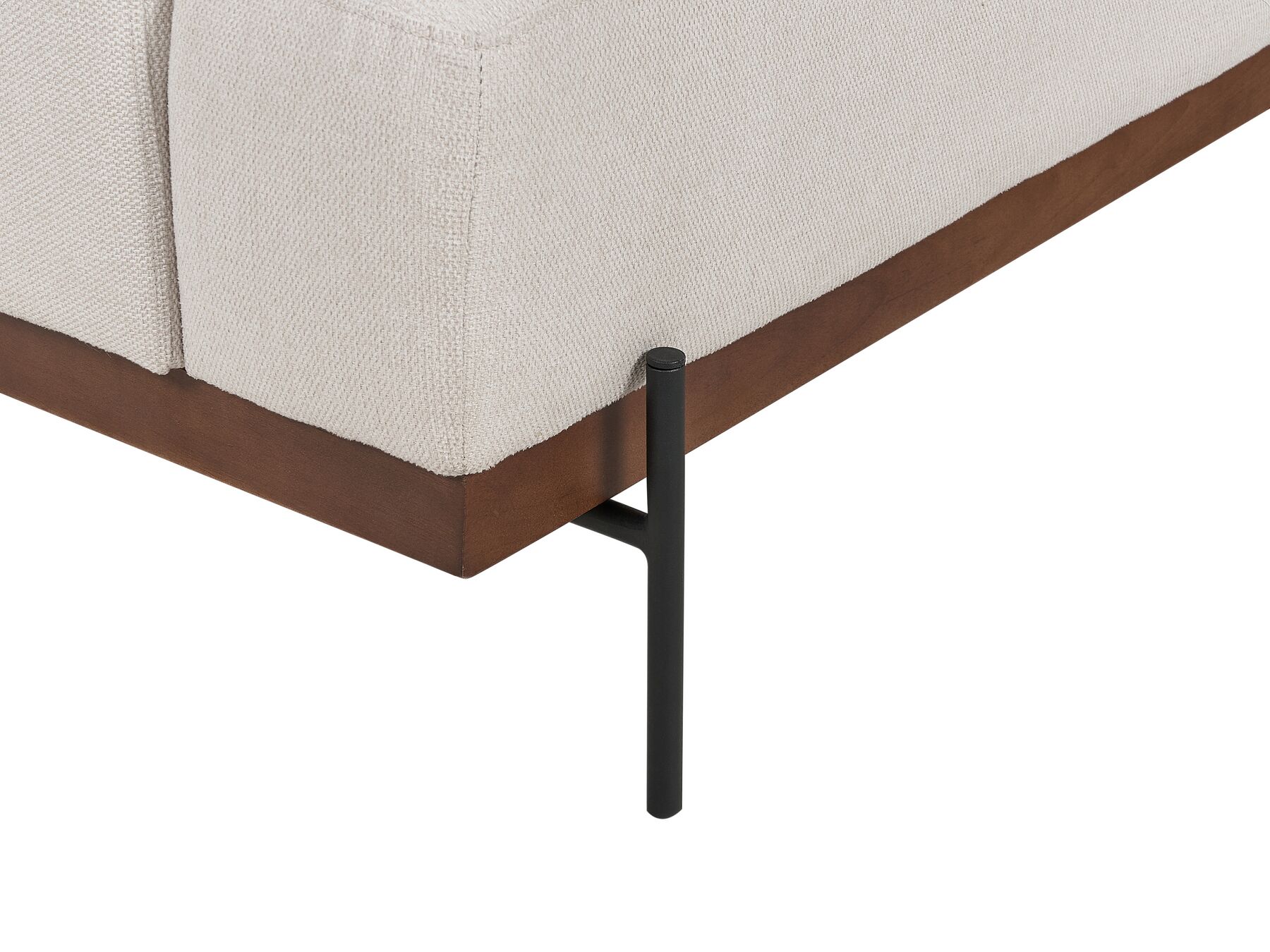 Canapé d'angle à droite en tissu Beige L316cmxl146cmxH79cm FLOYD
