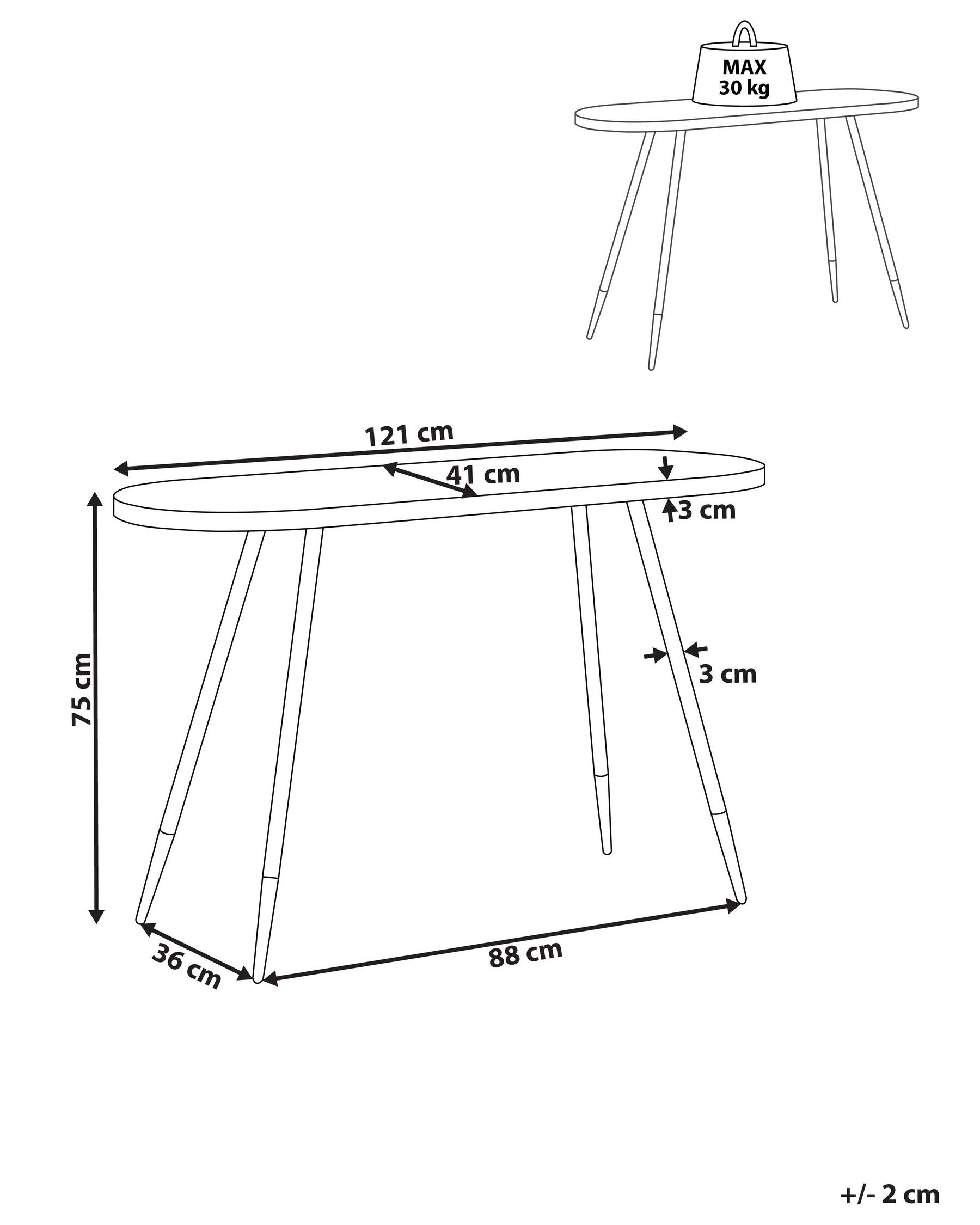 Console en bois foncé avec pieds dorés L121cmxl41cmxH72cm DIVARLI
