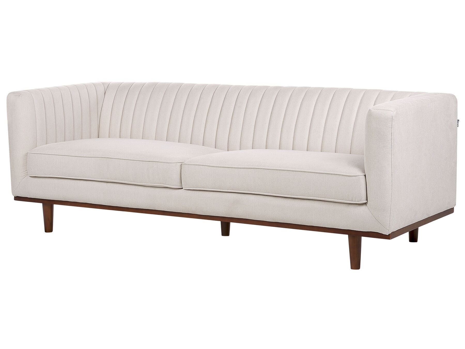 Canapé 3 places en tissu Beige L205cmxl82cmxH71cm MAGNA
