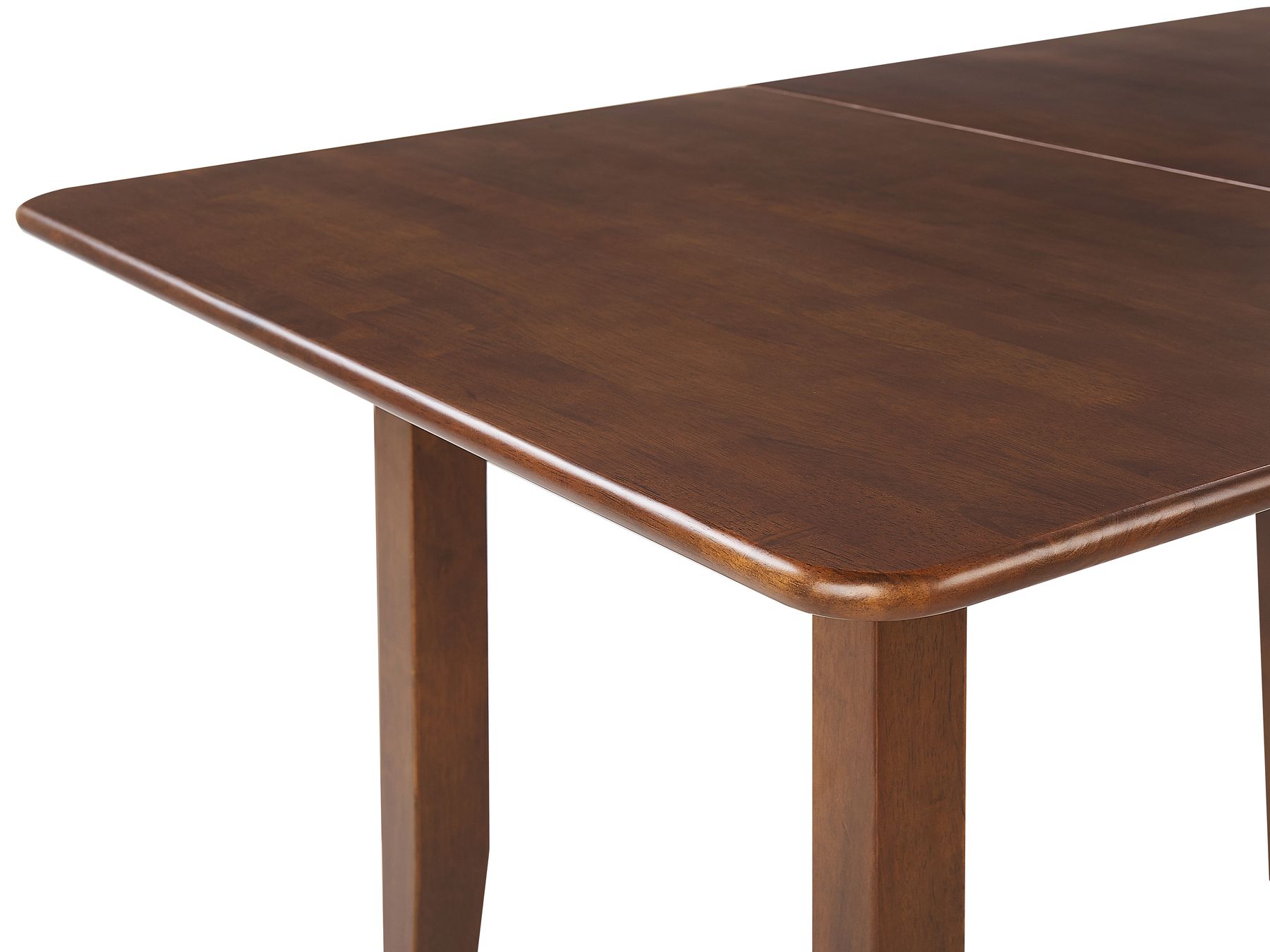 Table à manger extensible en bois d'hévéa Marron foncé de L90cm à L120cm MASIO