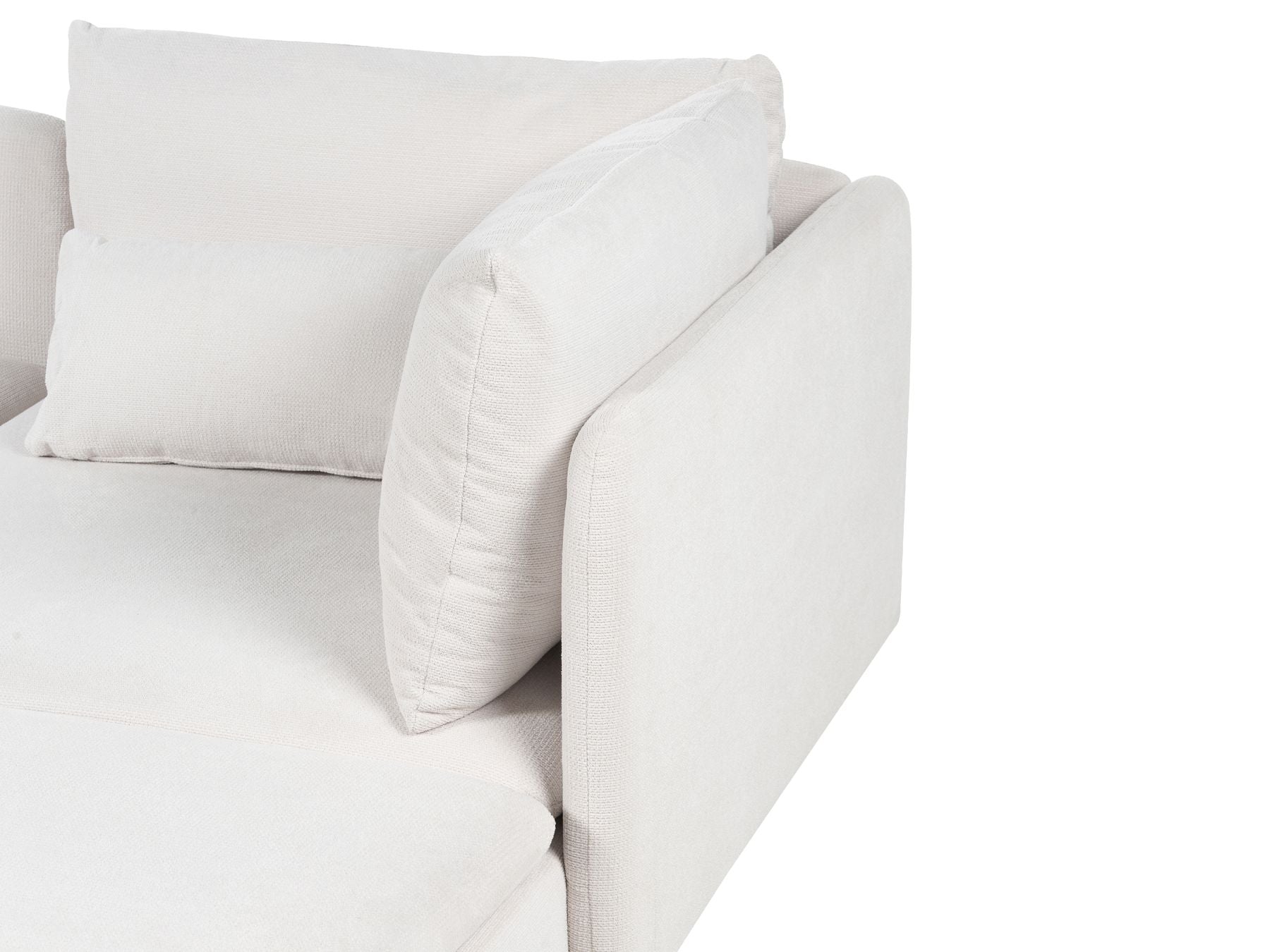 Canapé d'angle côté gauche en velours côtelé Beige L291cmxl151cmxH83cm MAGEVE