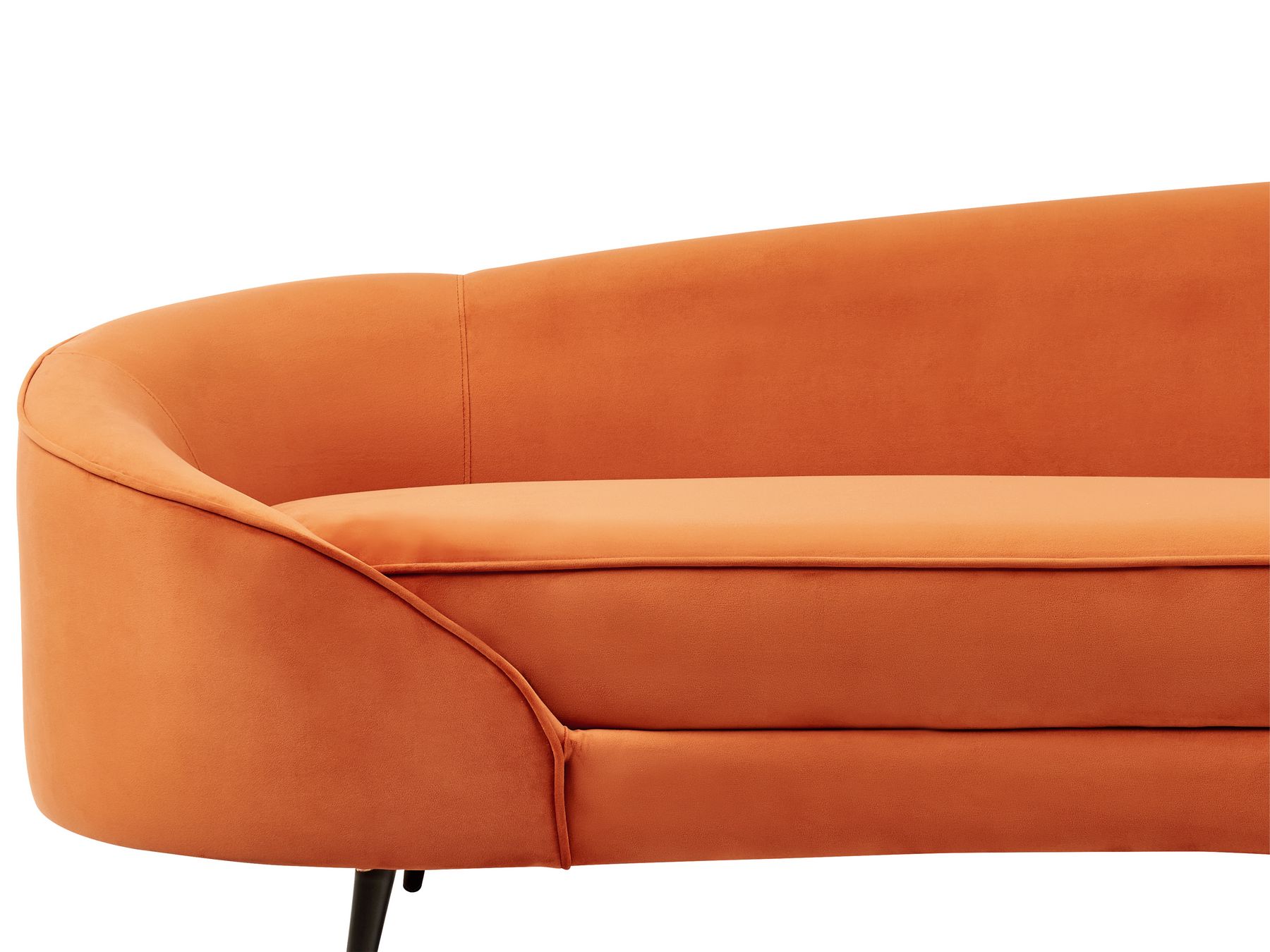 Canapé en velours 3 places Orange L183cmxl85cmxH75cm SNOOV
