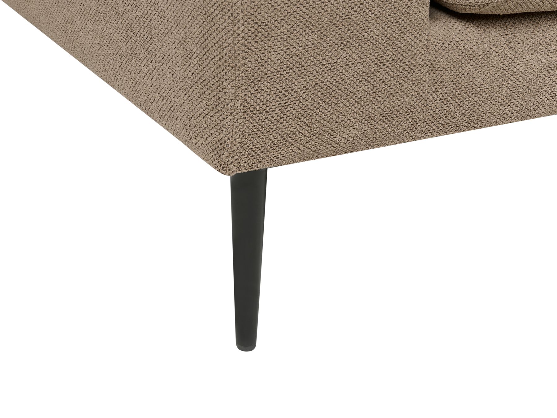Canapé d'angle côté gauche en tissu Marron clair L275cmxl158cmxH80cm GUEDEL