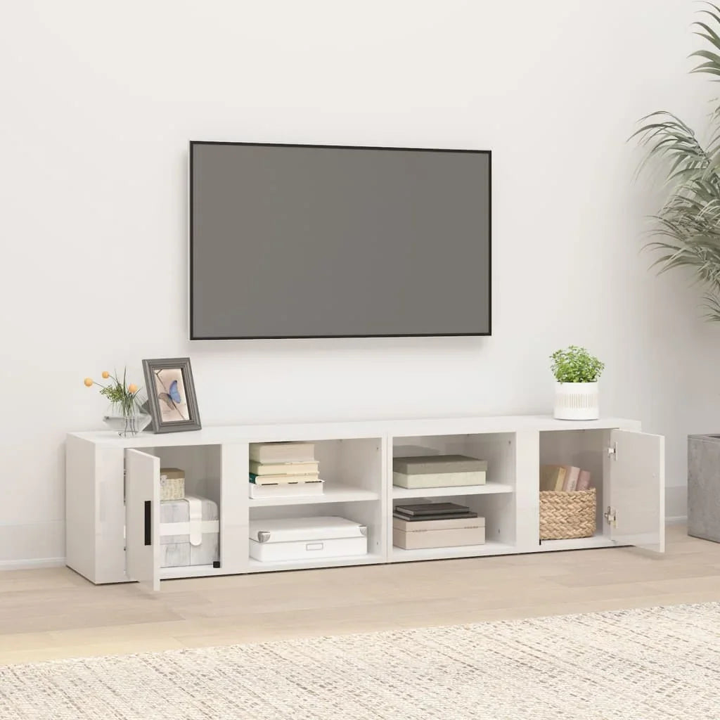 Meubles TV x2 80cm en bois Total L160xl36cm COCOON