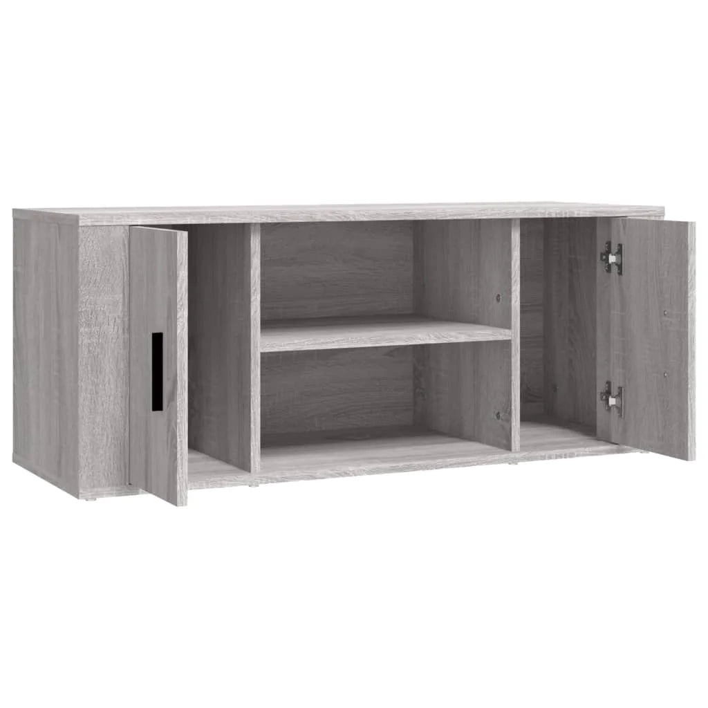 Meuble TV Gris L100xl35xH40cm SONOMA