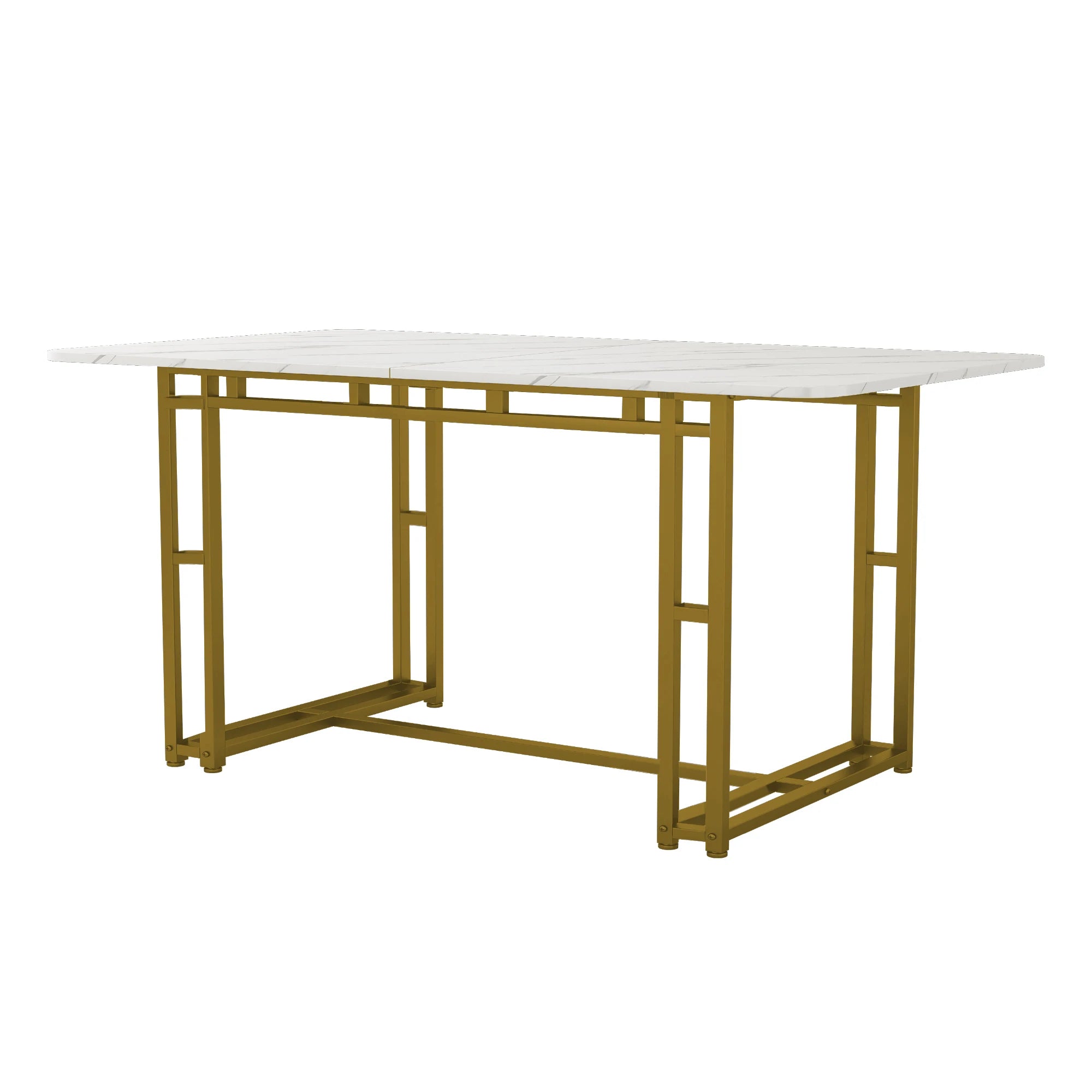 Table à Manger Design style marbre doré L120xl70xH74cm SIA