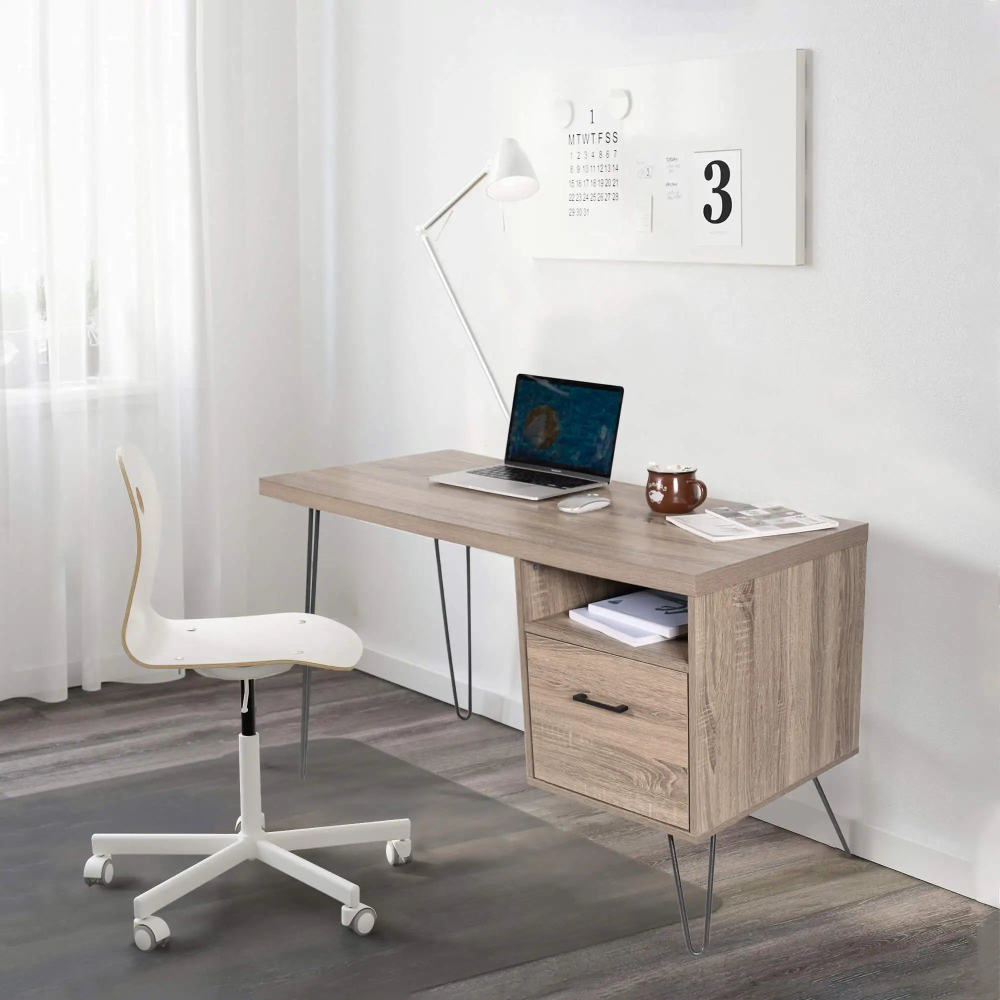 Bureau avec Tiroir Design L115xl50xH71,5cm WORKO