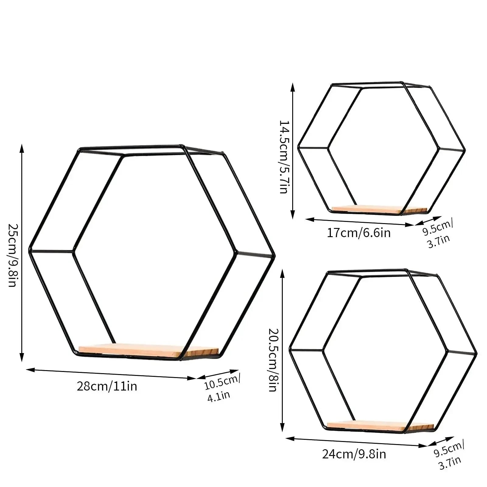 étagère Murale Flottante Hexagonale XOXO