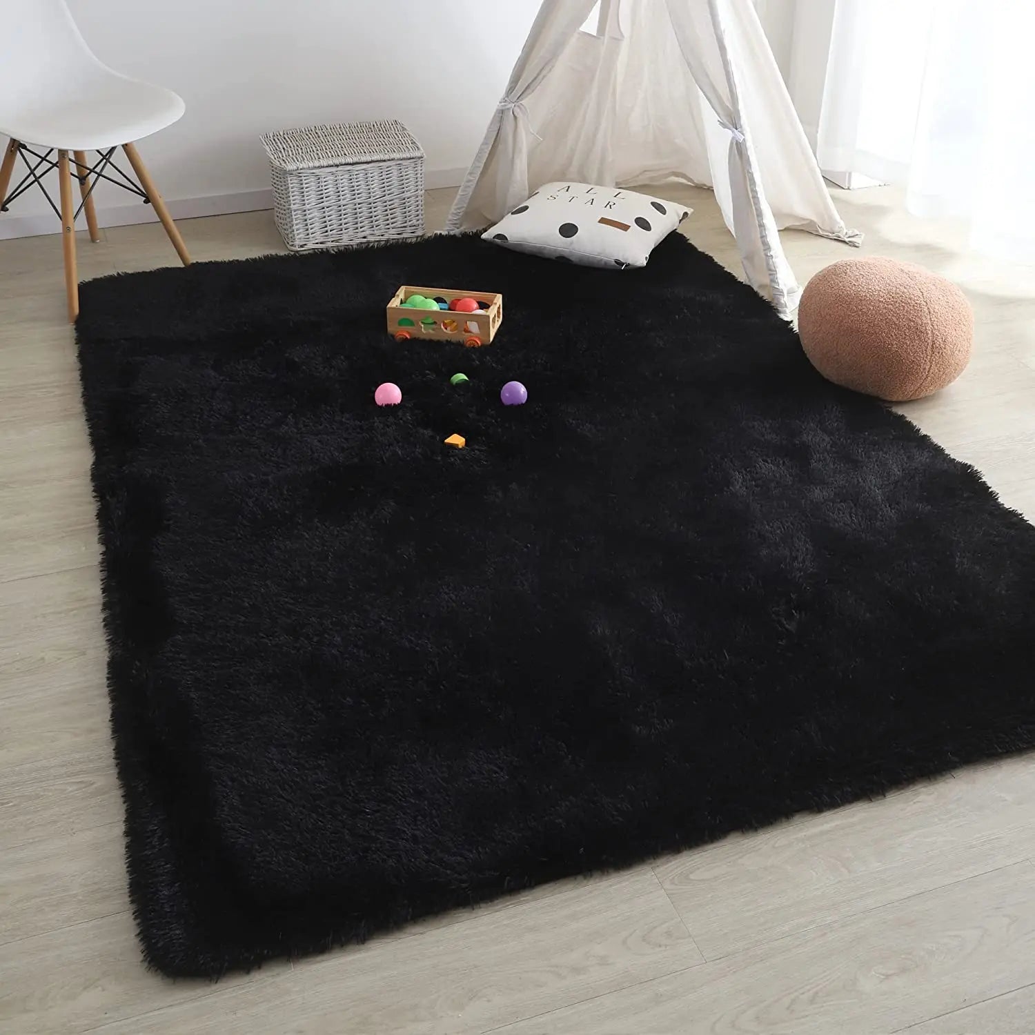 Tapis fourrure pour salon chambre SHAGY