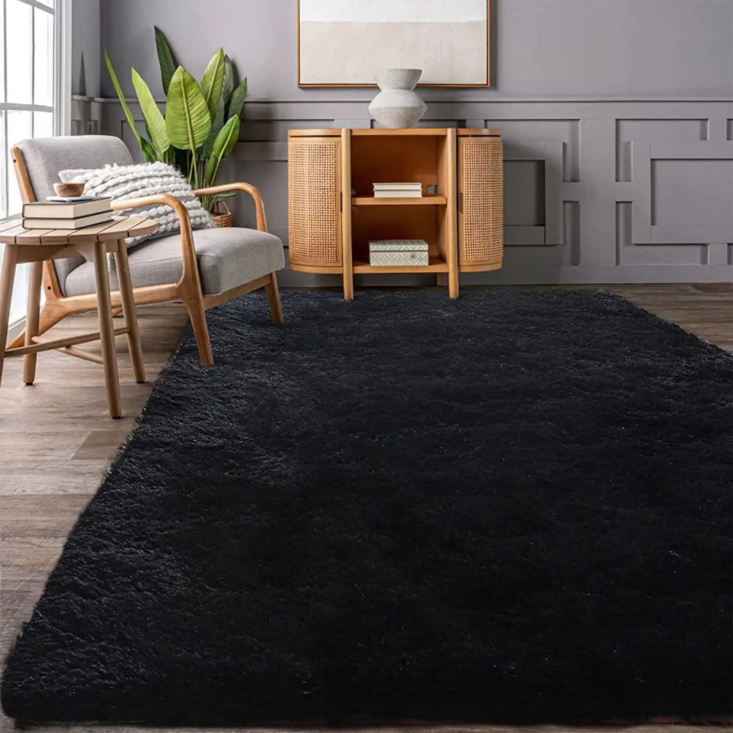 Tapis fourrure pour salon chambre SHAGY