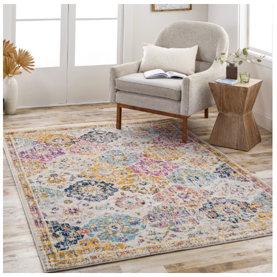 Tapis Vintage Oriental Multicolore/Orange BASSAY