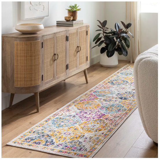Tapis Vintage Oriental Multicolore/Orange BASSAY