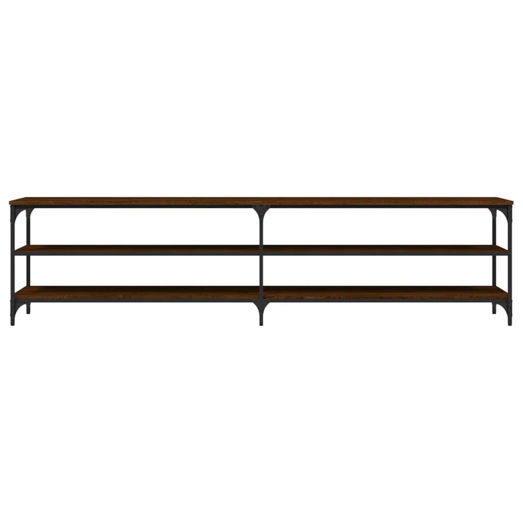 Meuble TV Moderne couleur chêne et Métal L200cmxl30cmxH50cm SOLEI