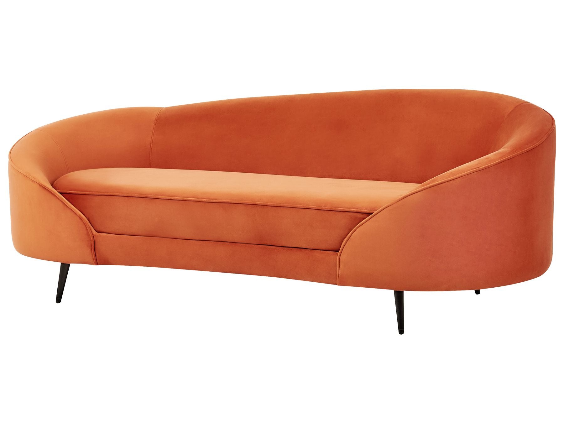 Canapé en velours 3 places Orange L183cmxl85cmxH75cm SNOOV
