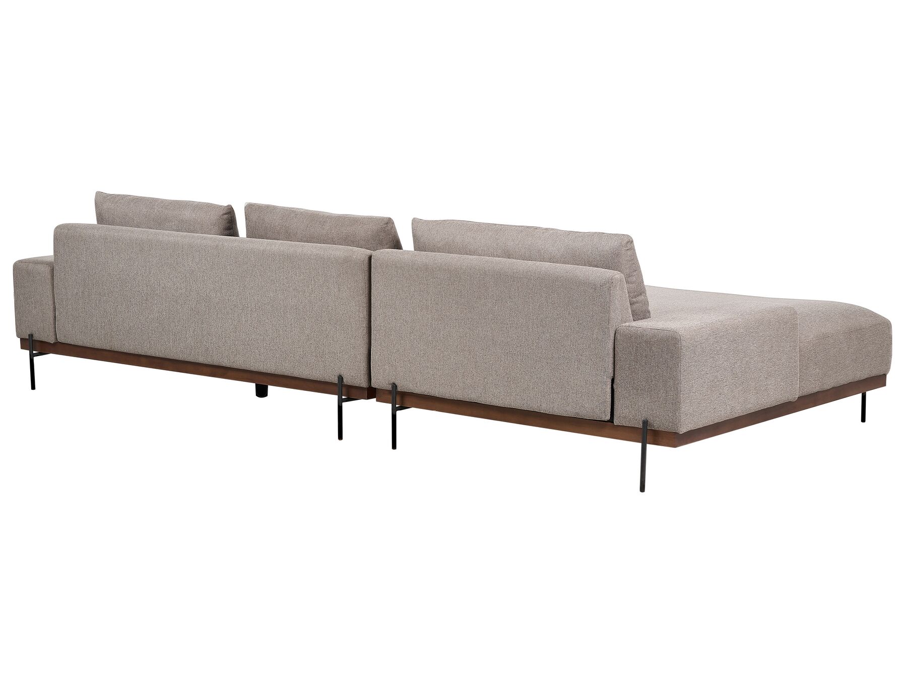 Canapé d'angle à droite en tissu Marron clair L316cmxl146cmxH79cm FLOYD