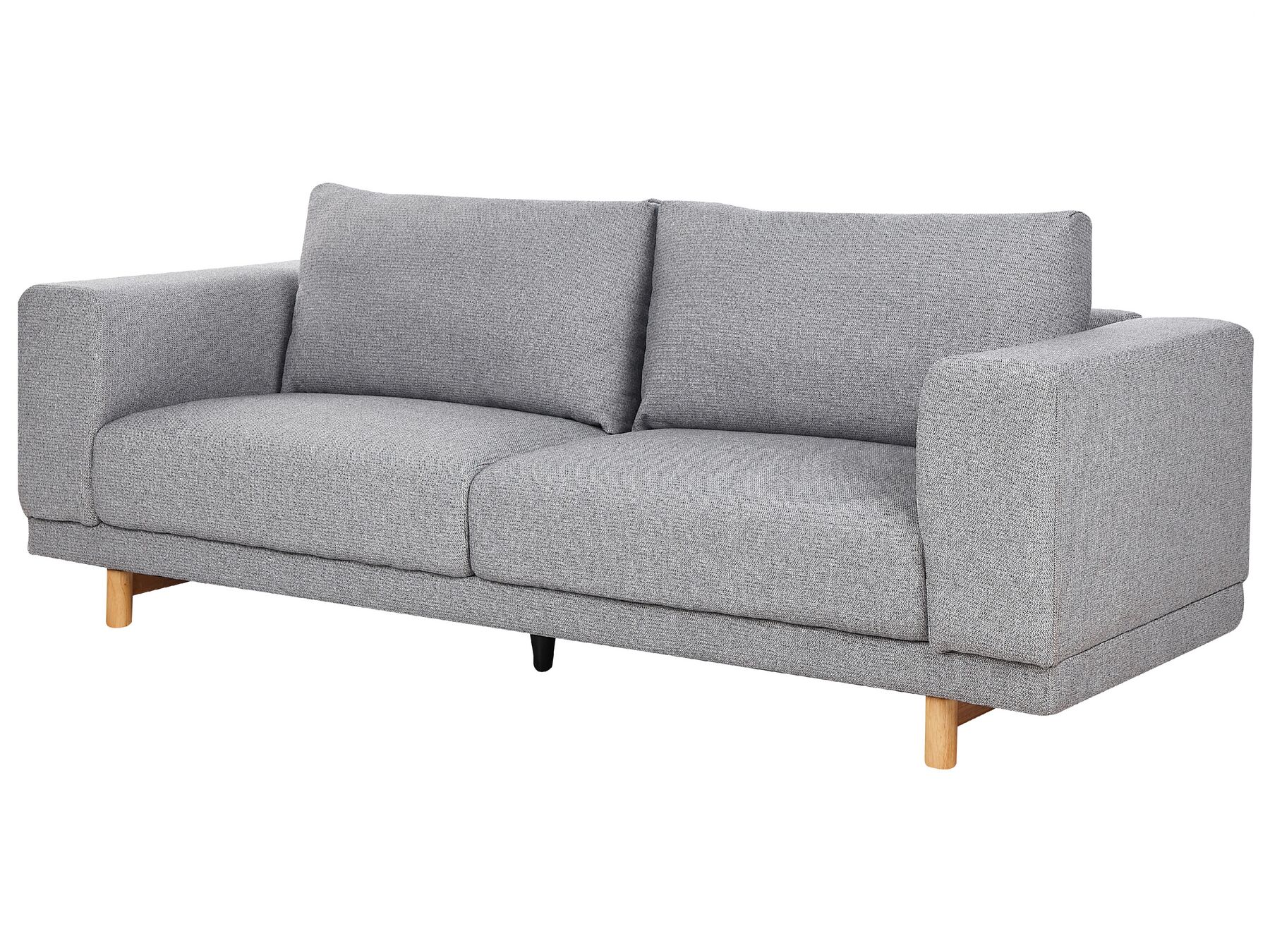 Canapé 3 places en tissu Gris L220cmxl84cmxH76cm BERGEN