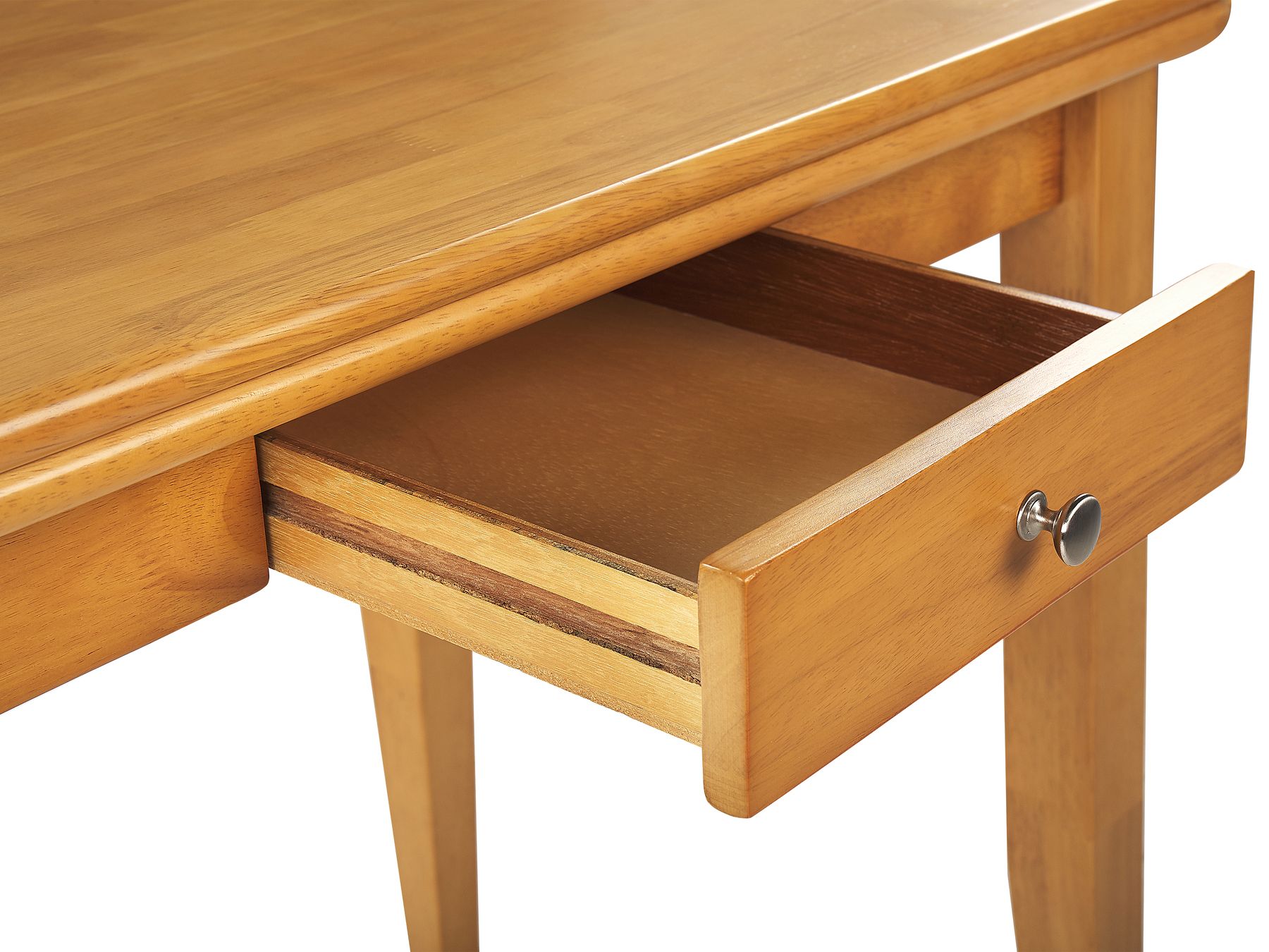 Table à manger extensible en bois d'hévéa Marron de L90cm à L120cm MASIO