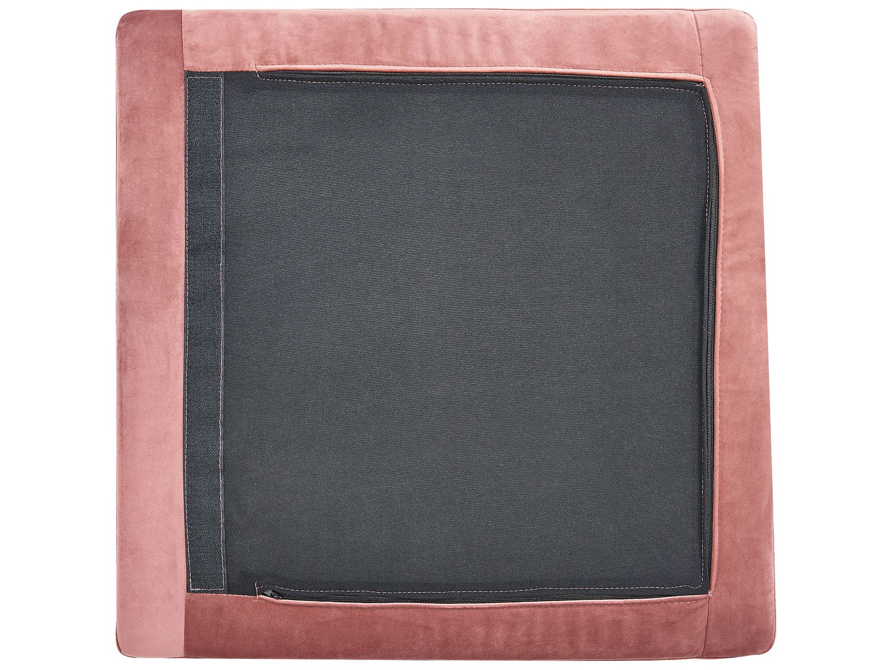 Canapé d'angle modulaire avec ottoman en velours Rose L300cmxl150cmxH84cm ZAVRIM