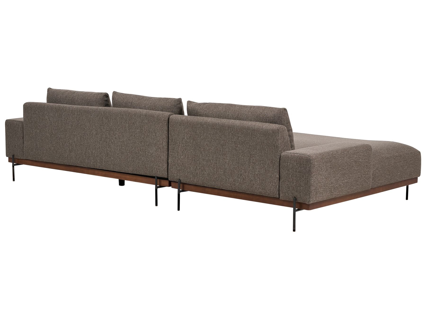 Canapé d'angle à droite en tissu Marron L316cmxl146cmxH79cm FLOYD