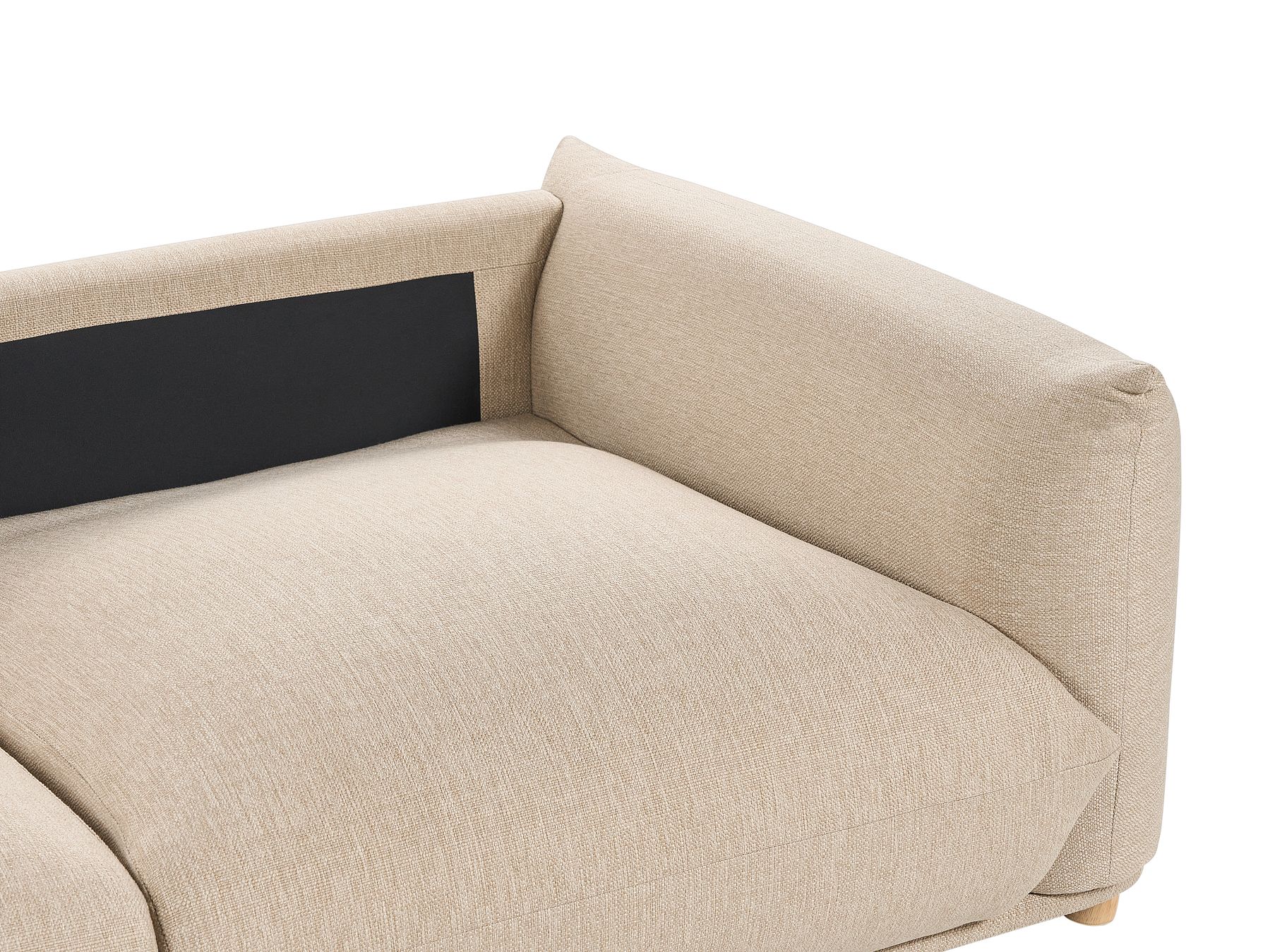Canapé 3 places en tissu Beige clair L220cmxl104cmxH75cm MARNE