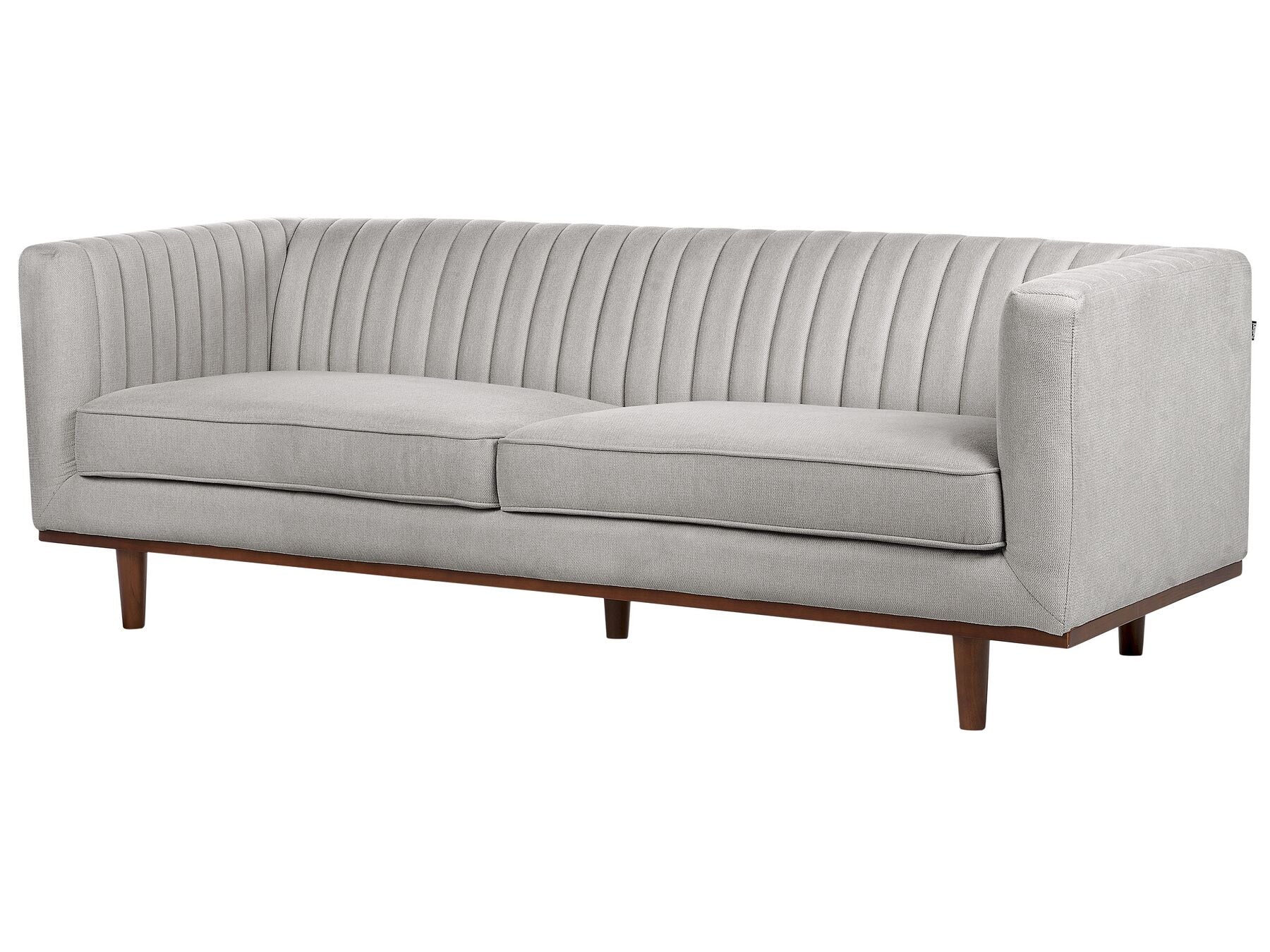 Canapé 3 places en tissu Gris clair L205cmxl82cmxH71cm MAGNA