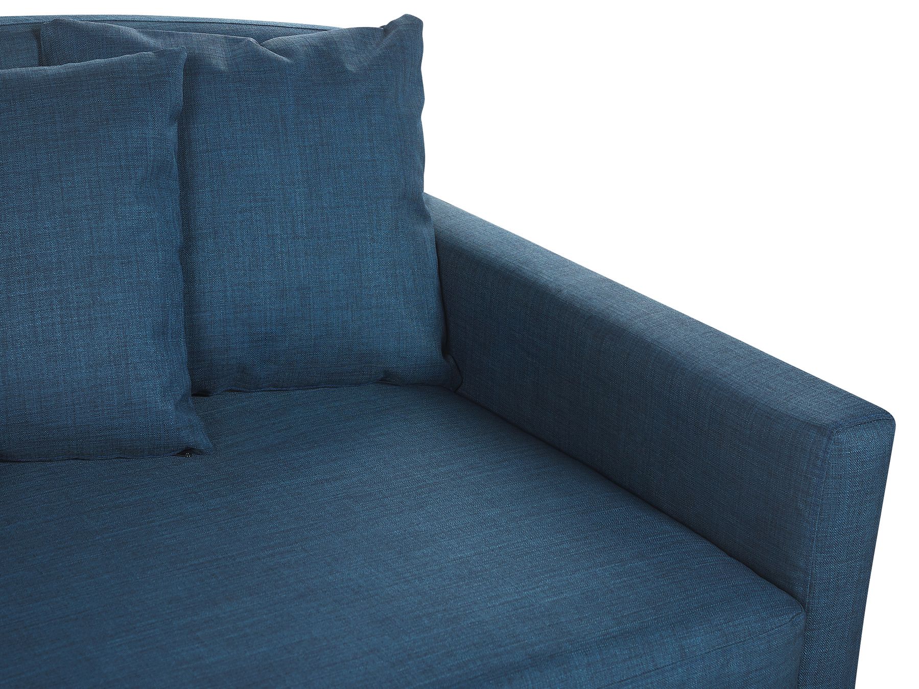 Canapé 3 places en tissu Bleu housse amovible L212cmxl107cmxH89cm KRYOS