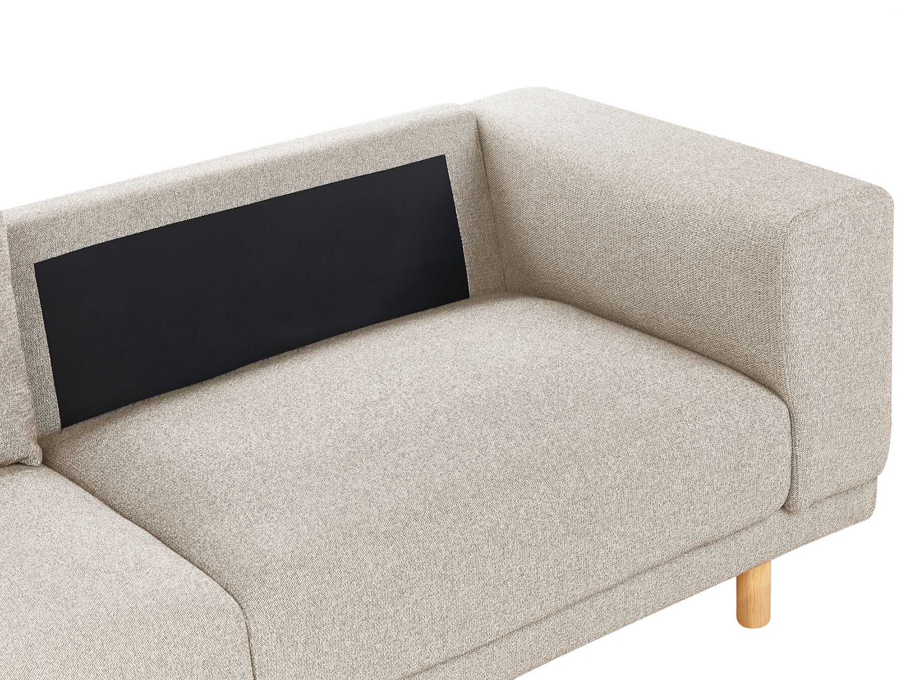 Canapé 3 places en tissu Beige L220cmxl84cmxH76cm BERGEN