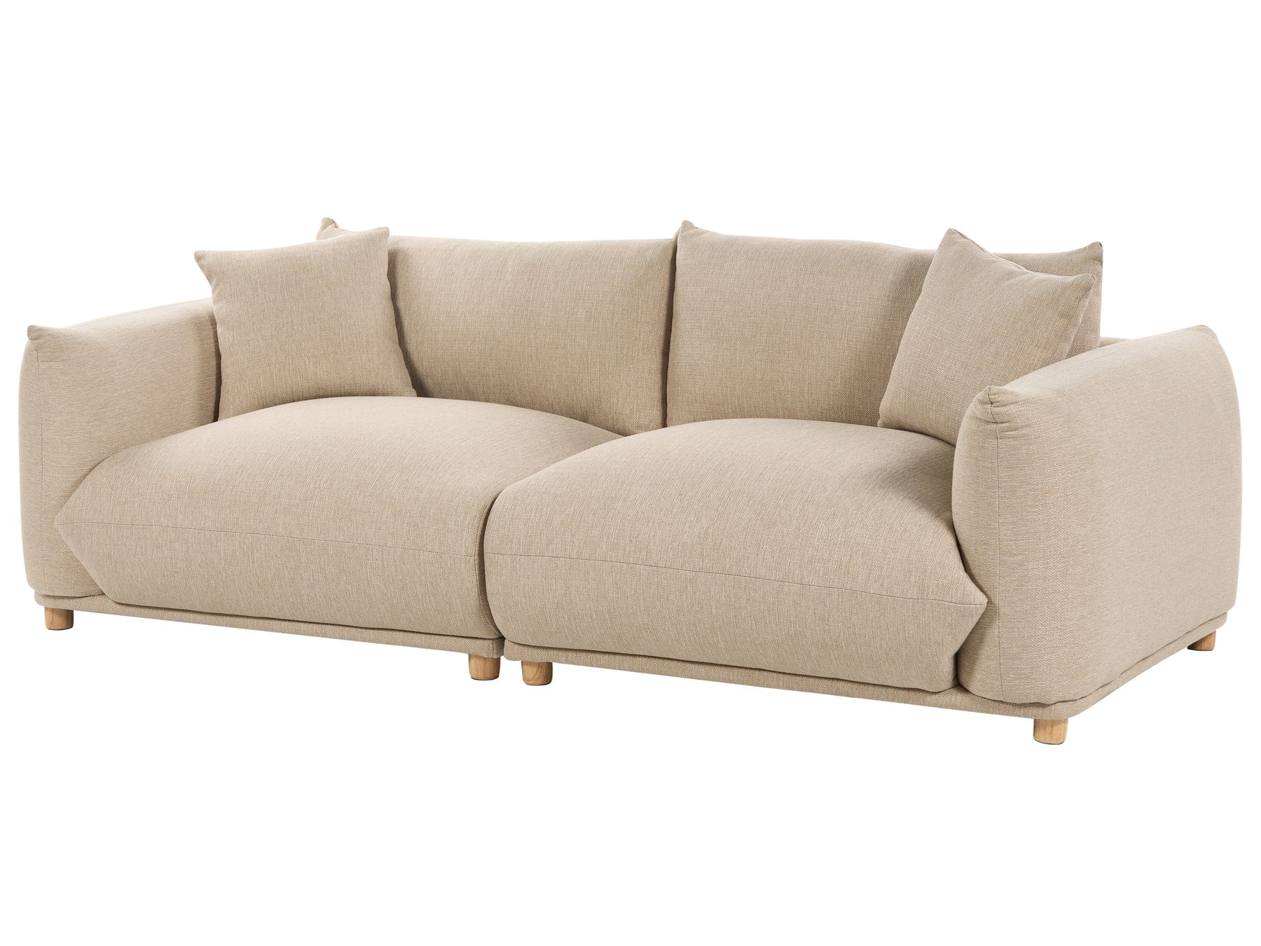 Canapé 3 places en tissu Beige clair L220cmxl104cmxH75cm MARNE