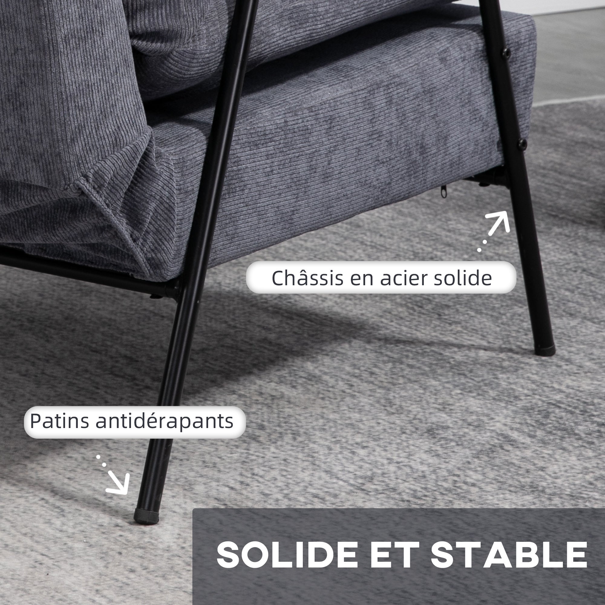 Fauteuil Lounge Neo-rétro avec Repose-Pieds GORA