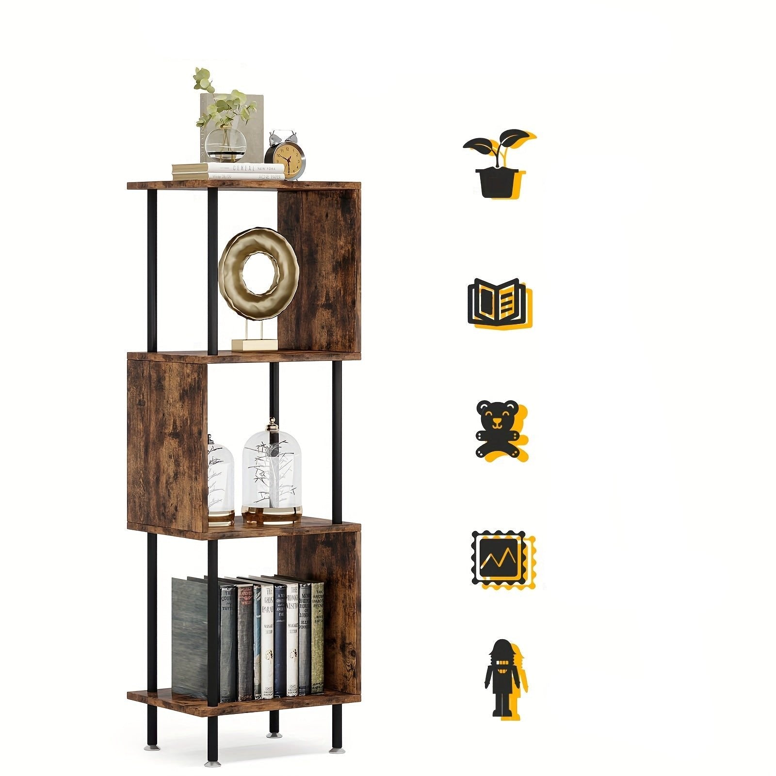 Étagère en Bois L36,83cmxl10cmxH112cm DALO